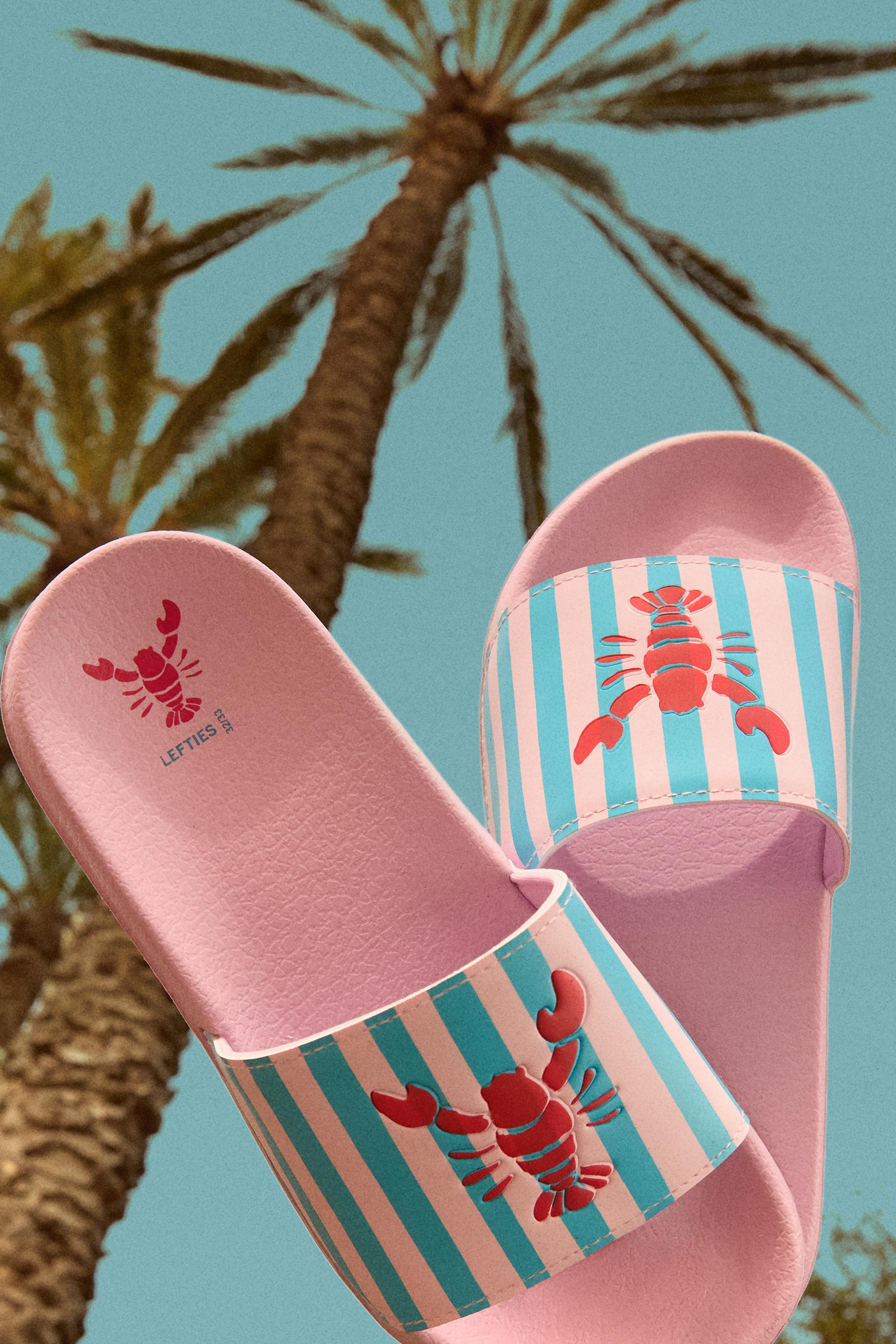 LOBSTER SLIDE SANDAL — Blue