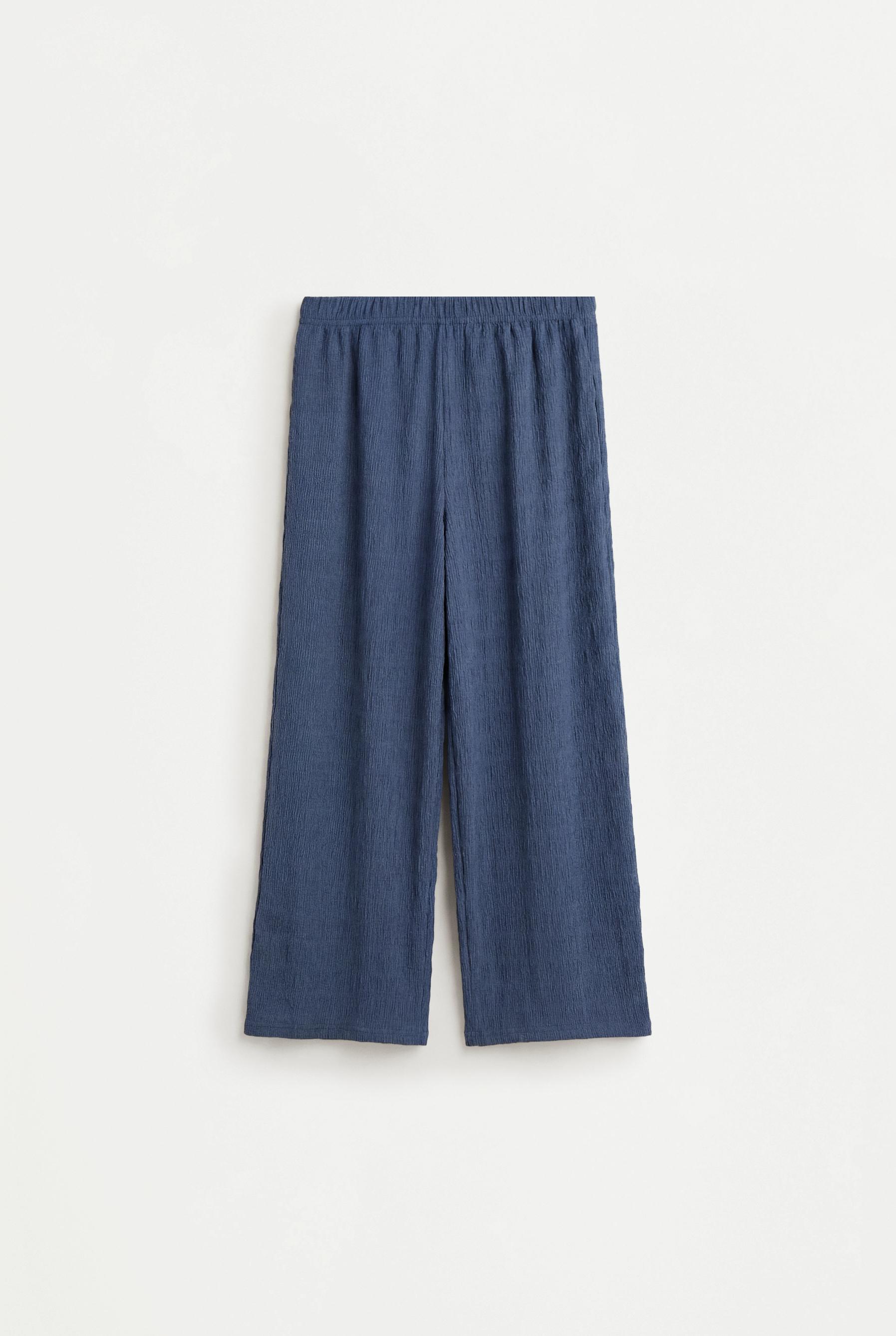 Crepe culottes — STEEL BLUE