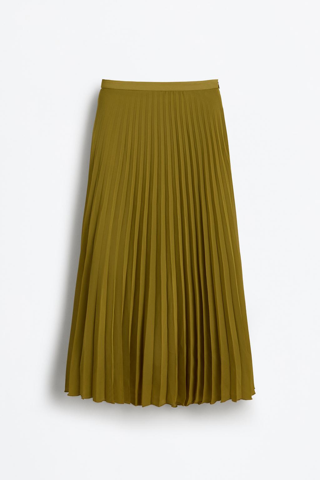 Falda midi plisada