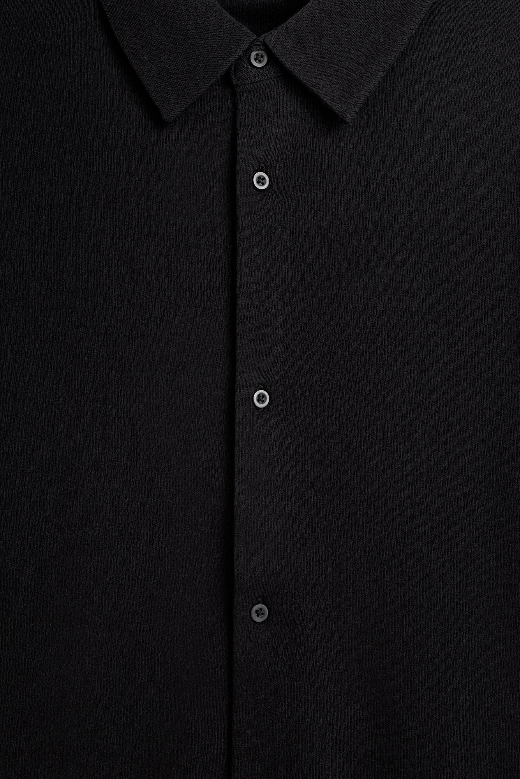 Interlock shirt — BLACK