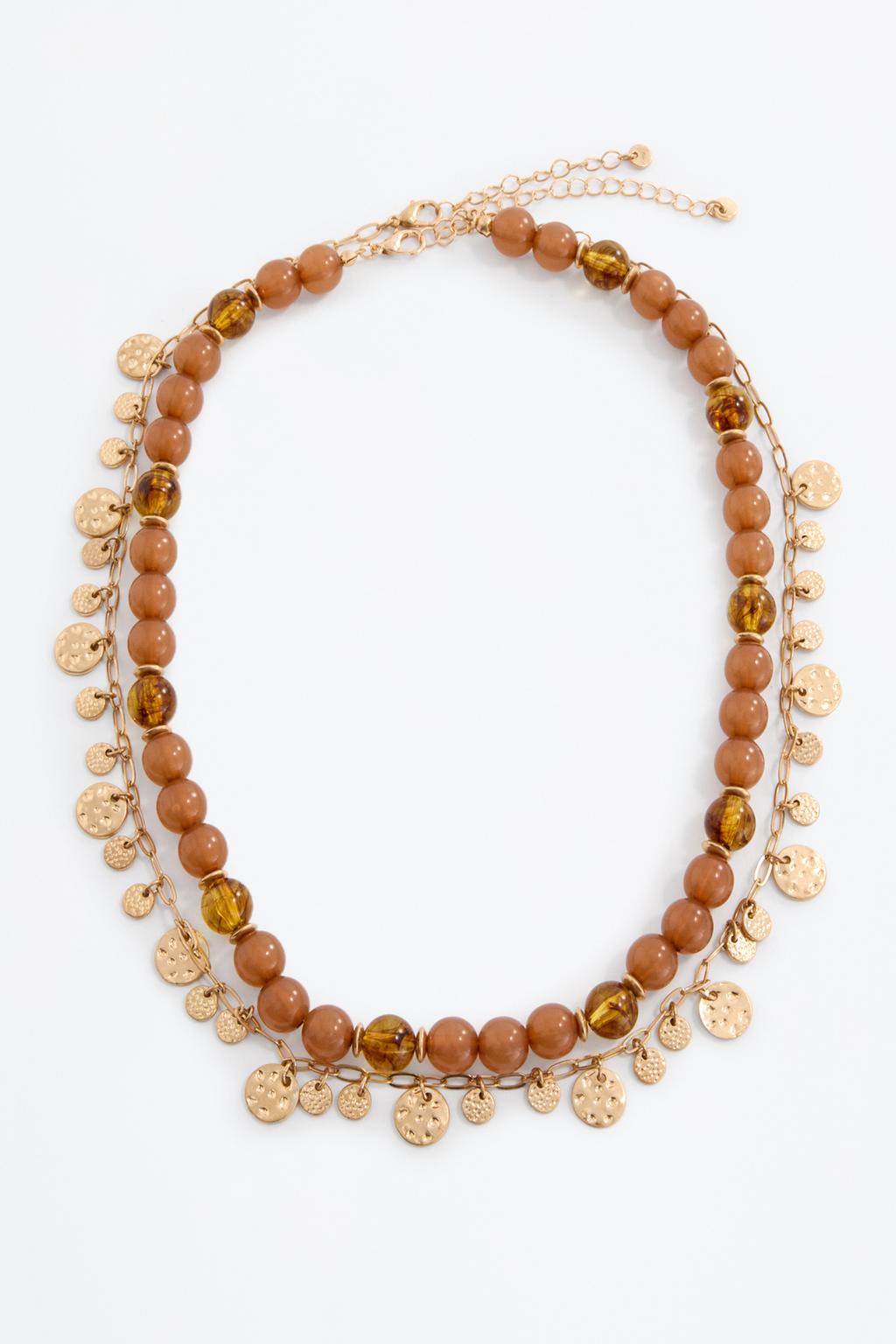 Combined multi-strand necklace