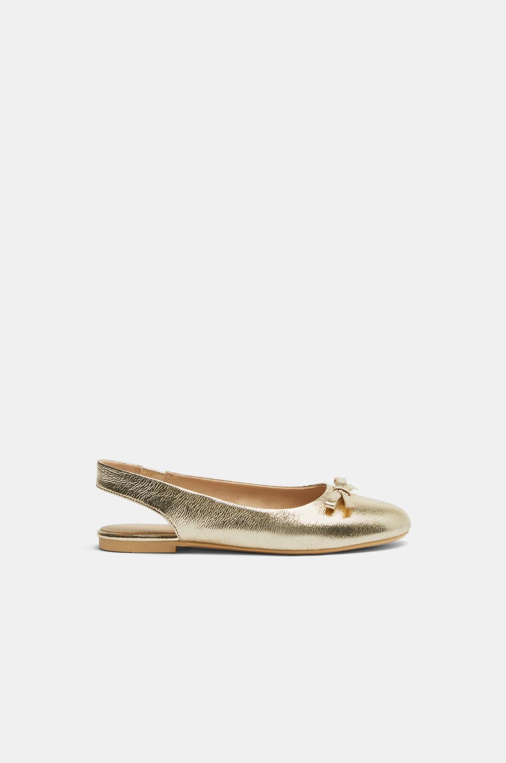 Slingback ballet flats with bow