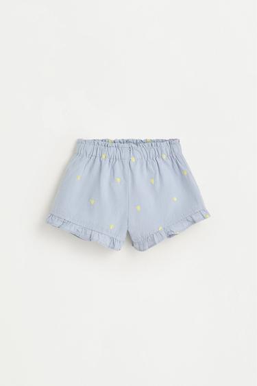 Cherry embroidered blouse and shorts co-ord — LAVENDER BLUE 3