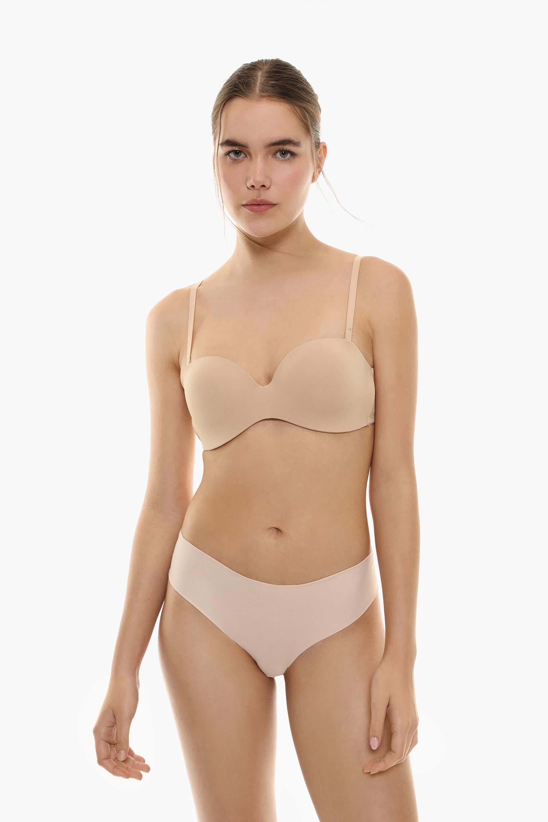 Sujetador balconette push up microfibra