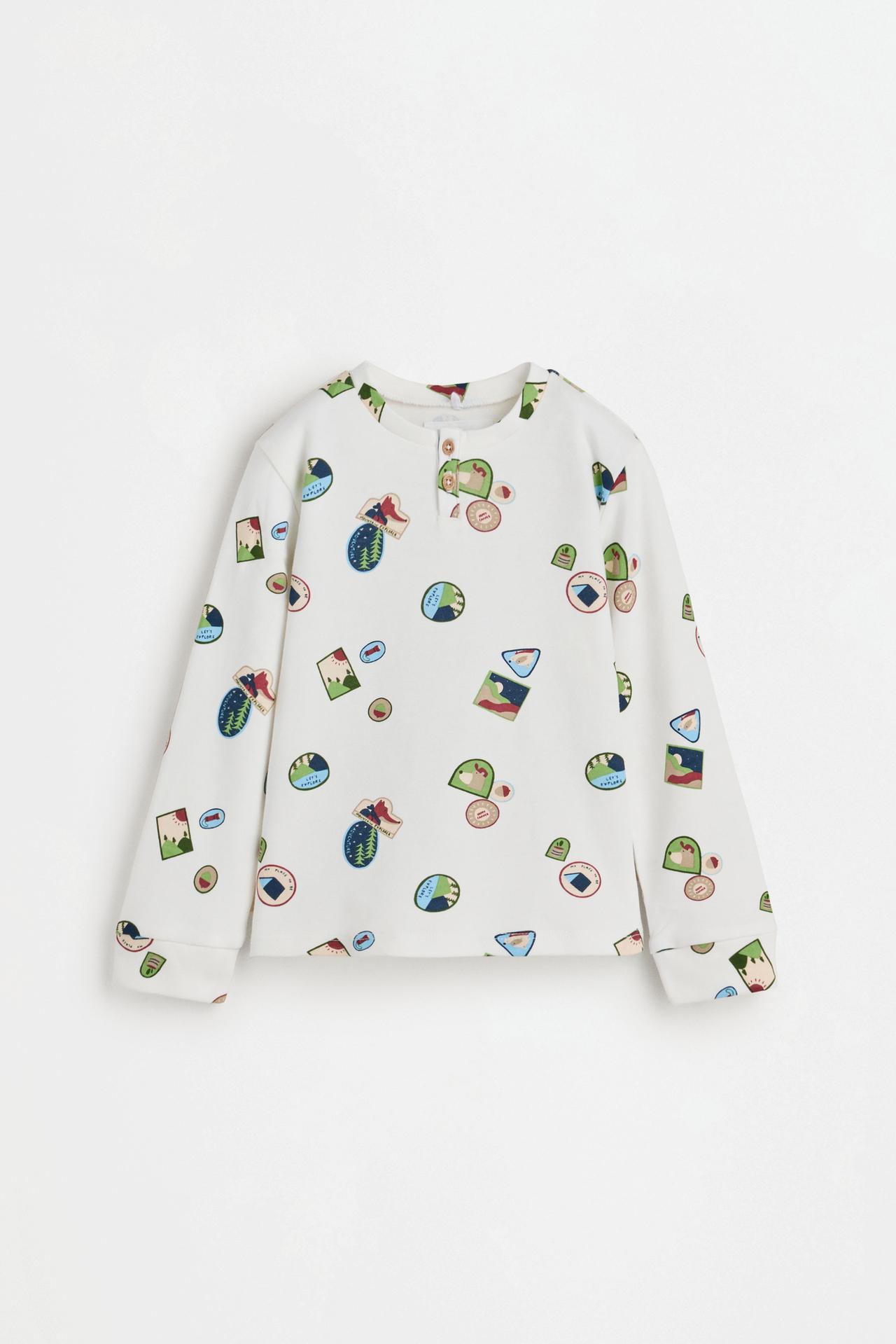 Long printed pyjamas — ECRU