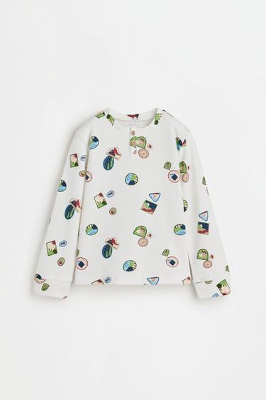 Long printed pyjamas — ECRU 2