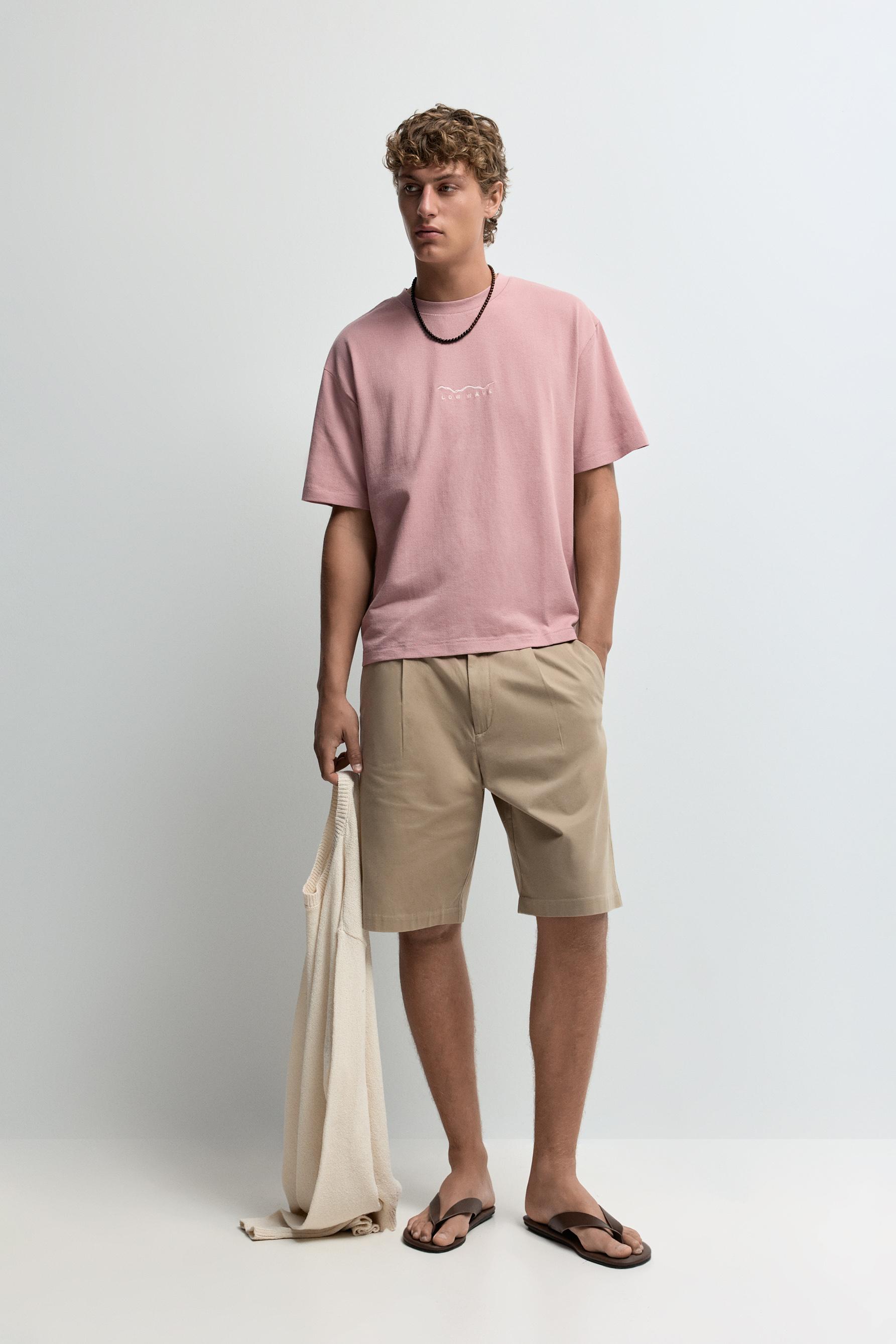 Embroidered T-shirt — PINK