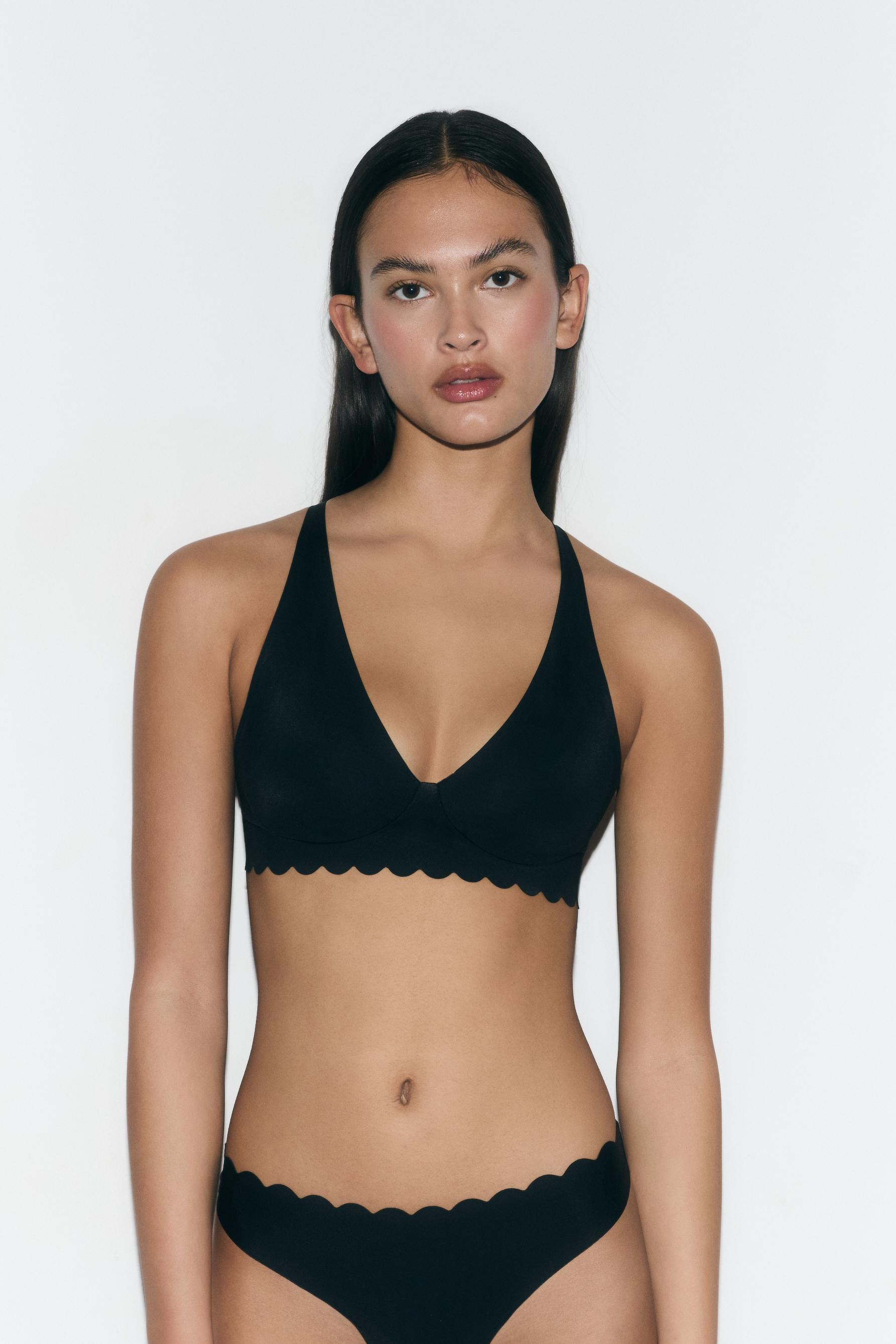 Sujetador microfibra ondas