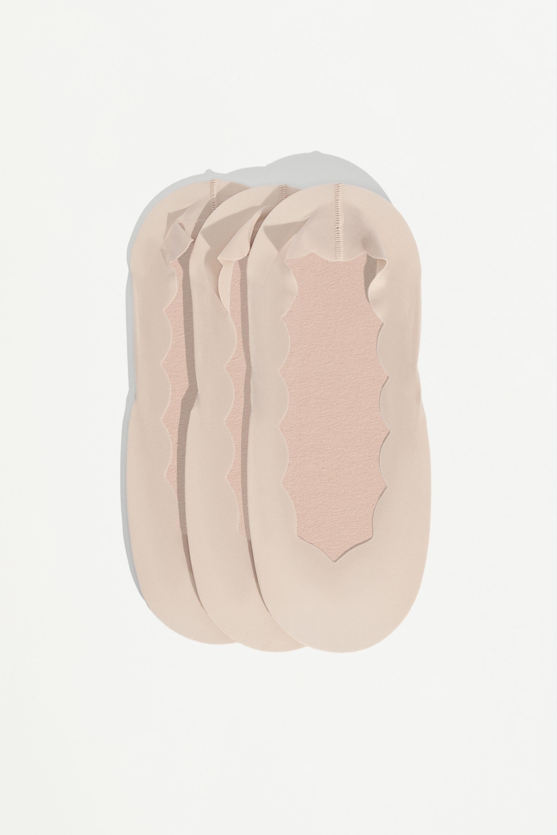 No-show socks (3-pack) — ECRU