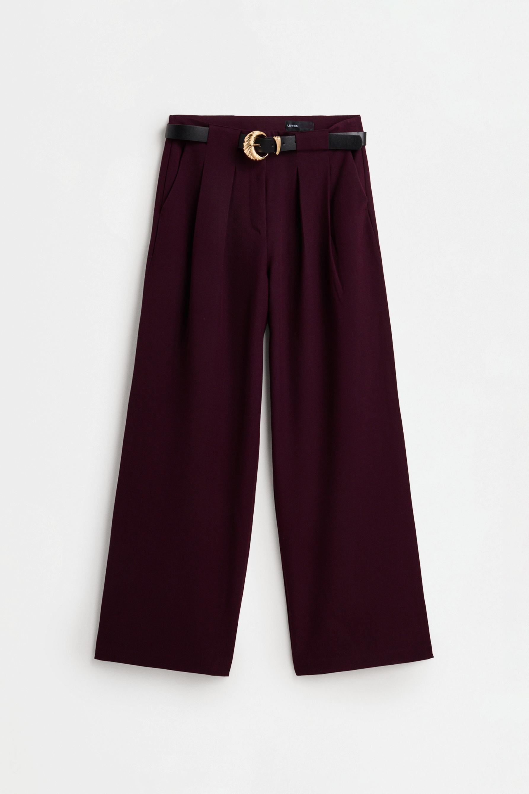 Pantalón wide leg con cinturón