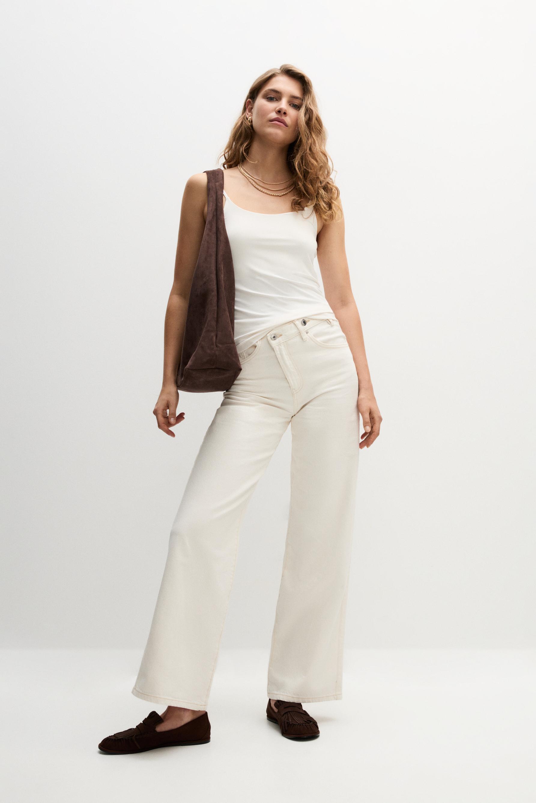 Polyamide Strappy Top — WHITE