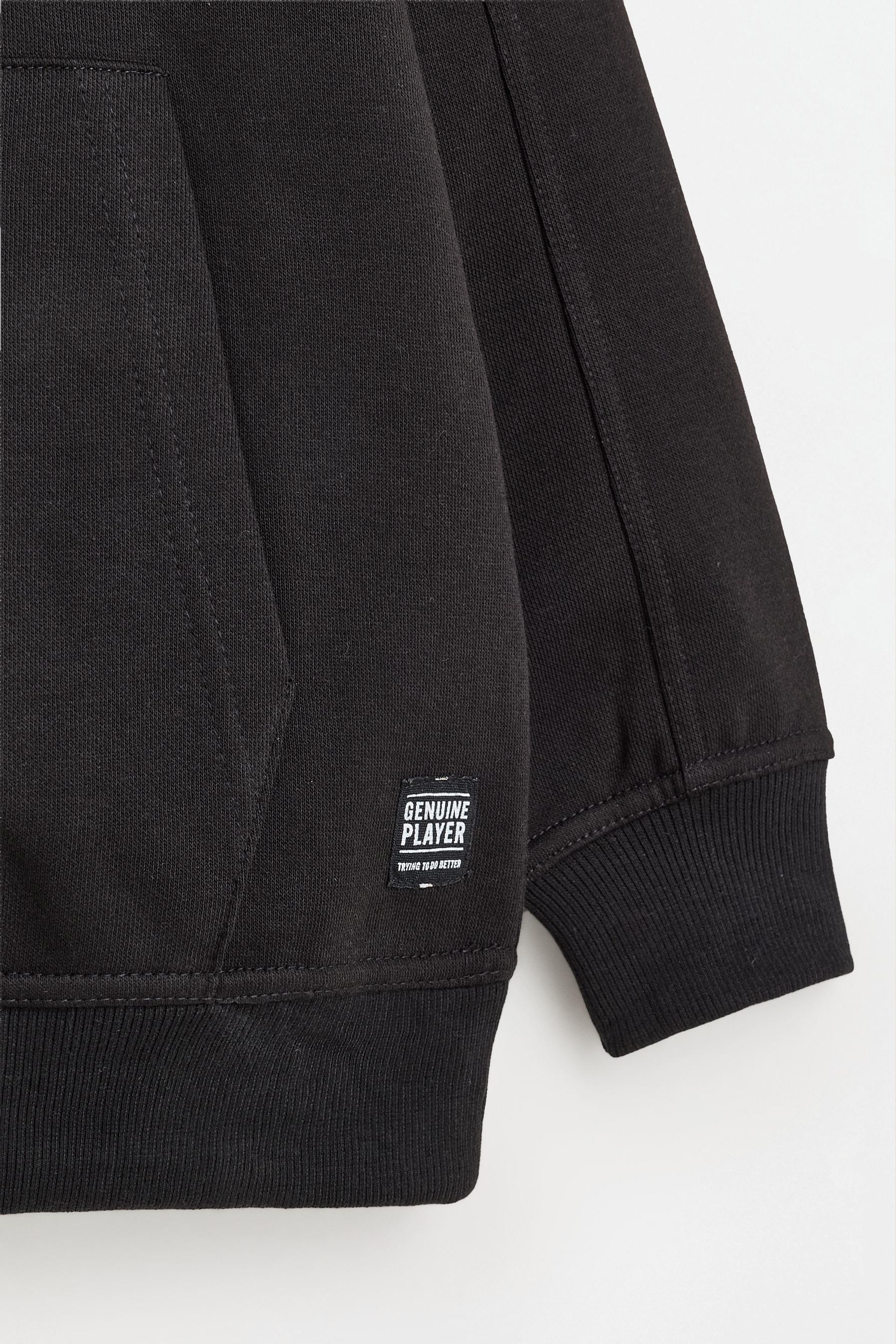 Hooded sweatshirt — BLACK