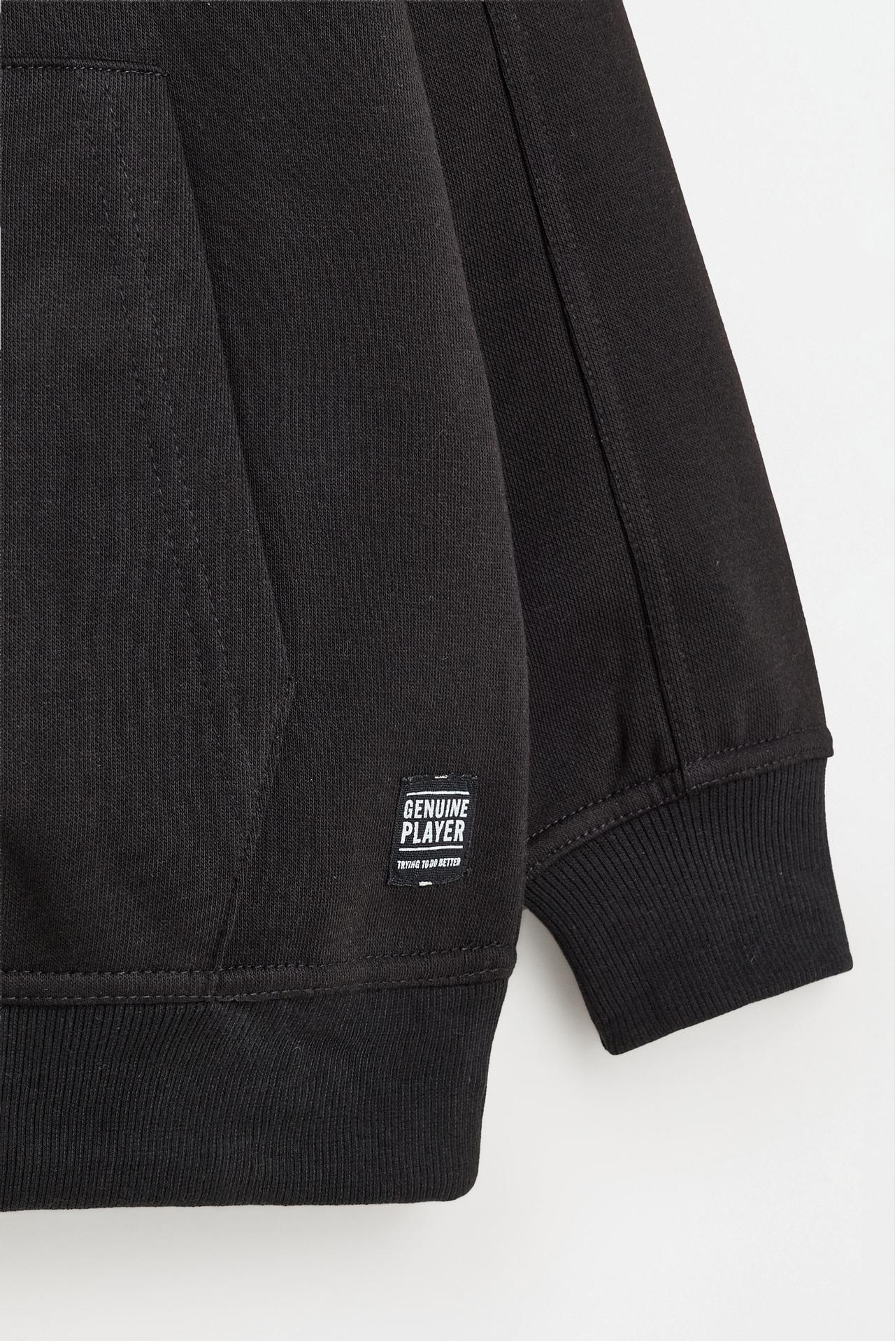 Hooded sweatshirt — BLACK