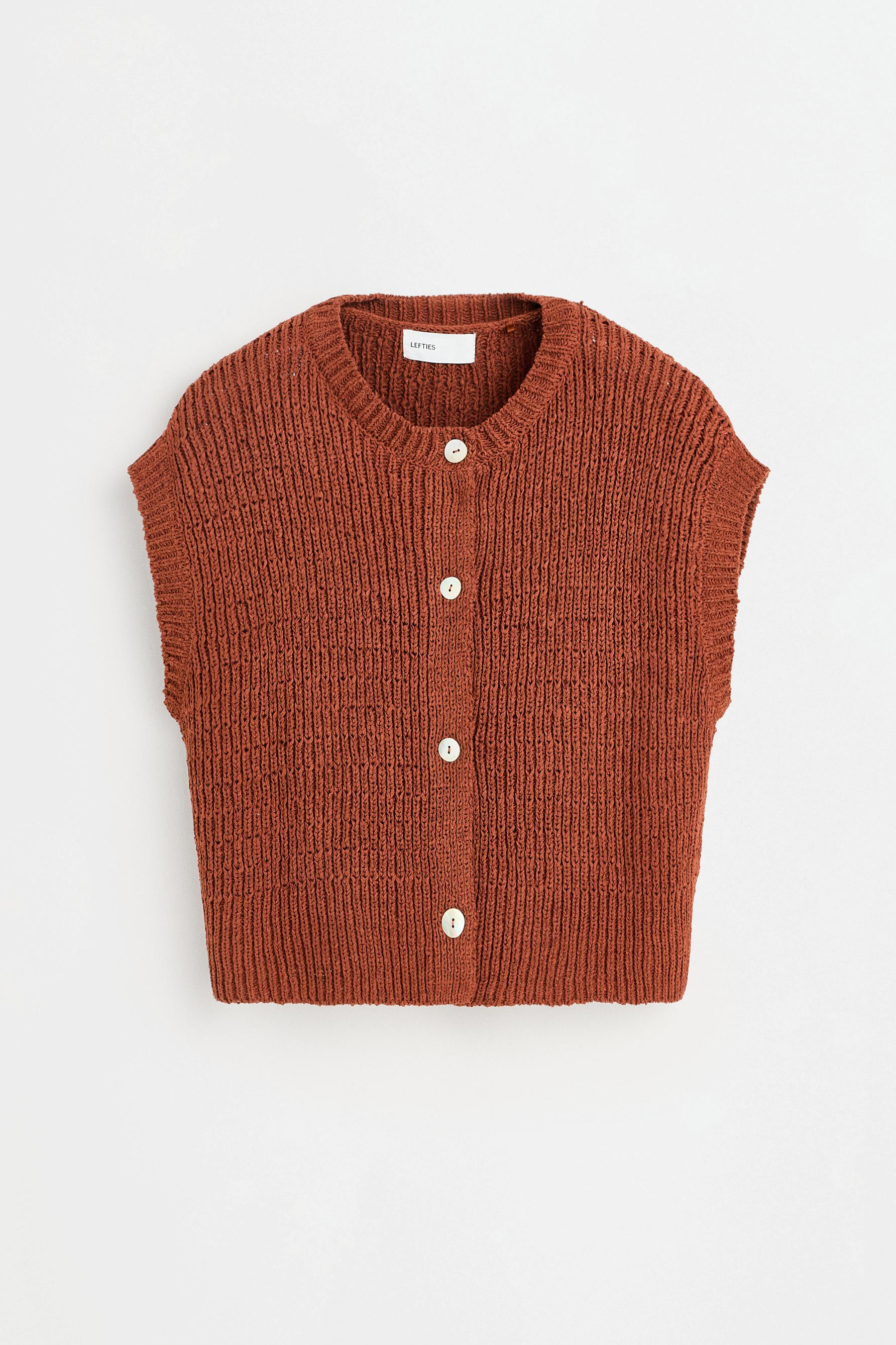Rustic cropped vest — RUSSET