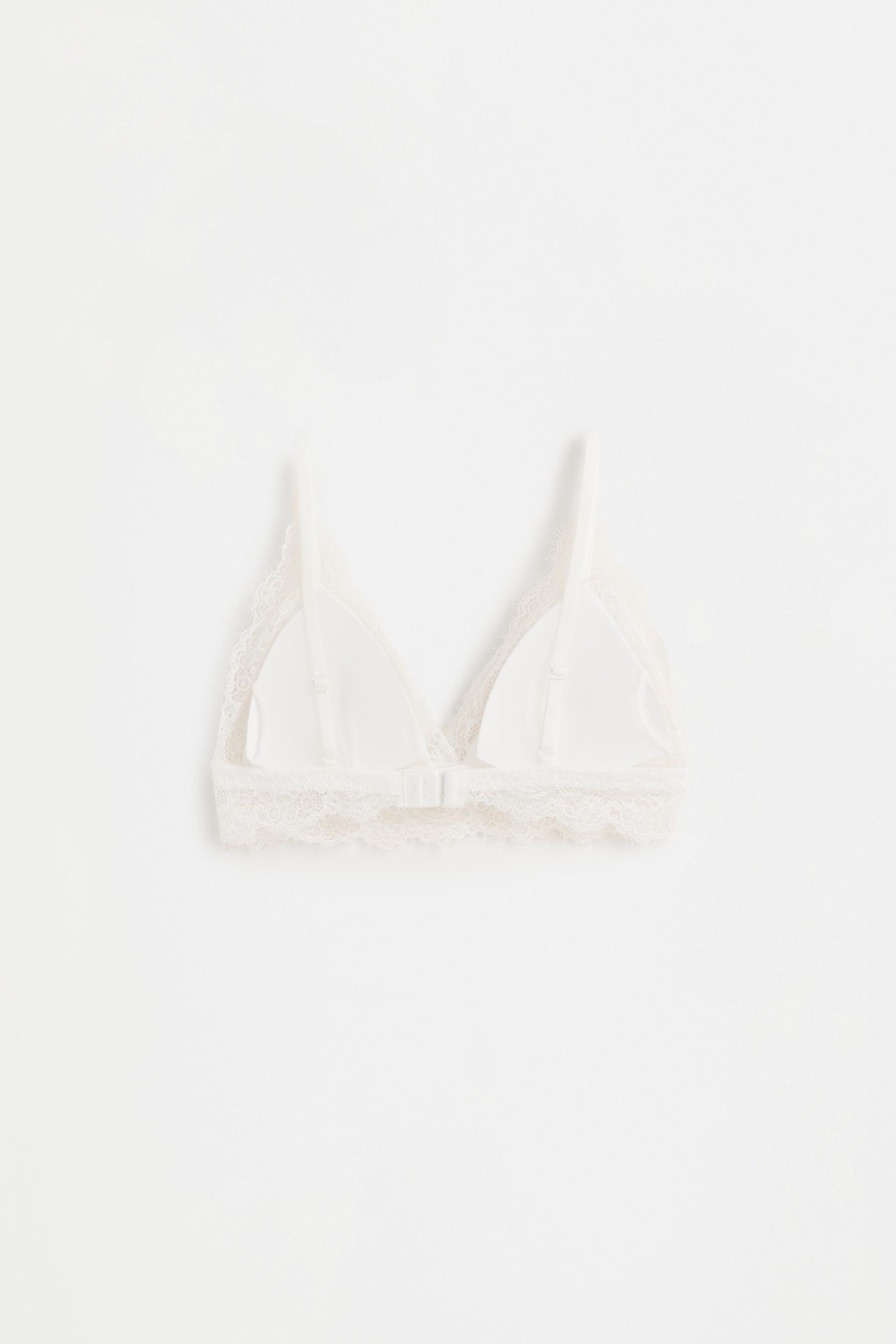 Satin Lace Bra (Pack of 2) — BLUE/WHITE
