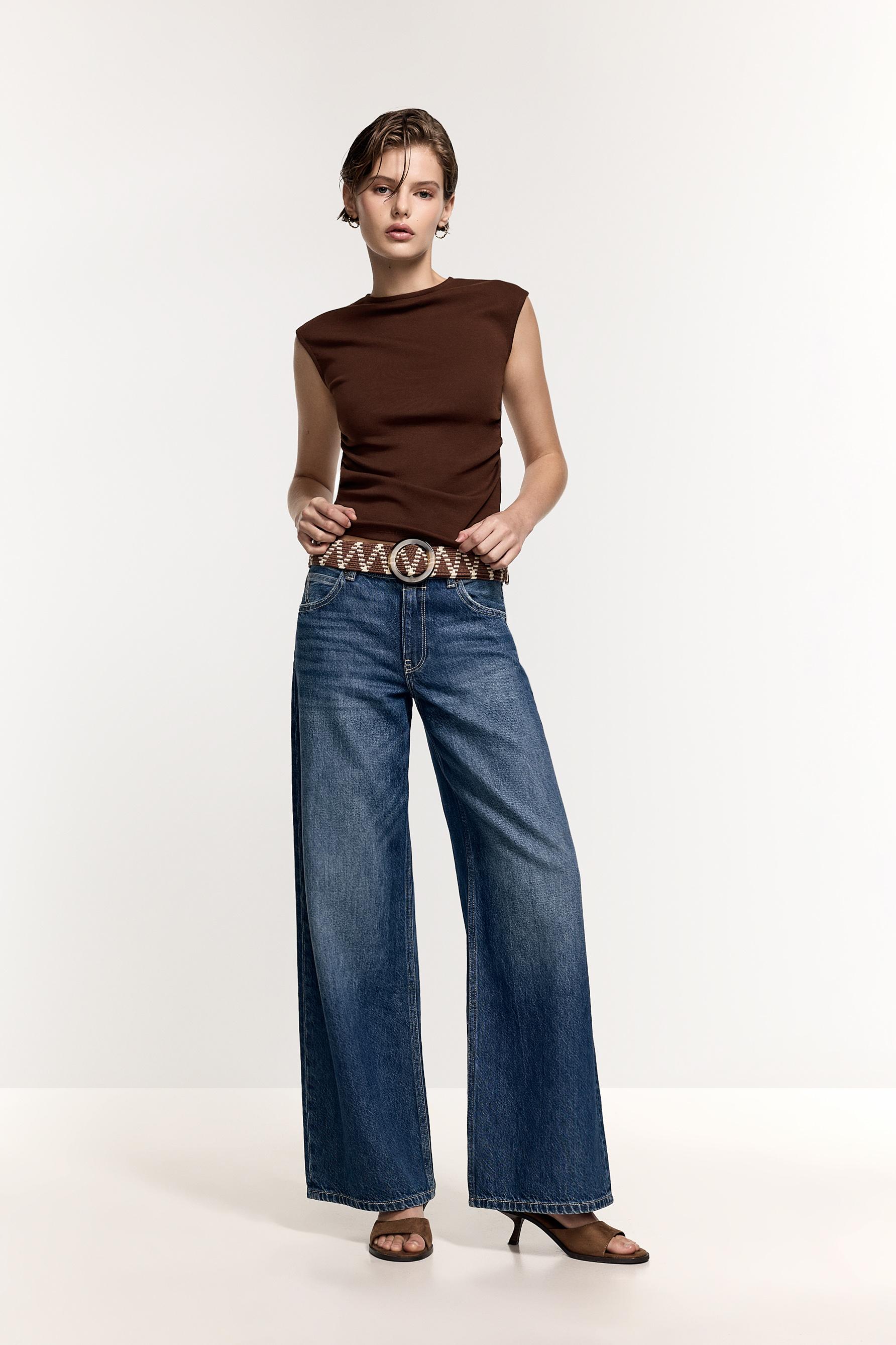 Gathered T-shirt — BROWN