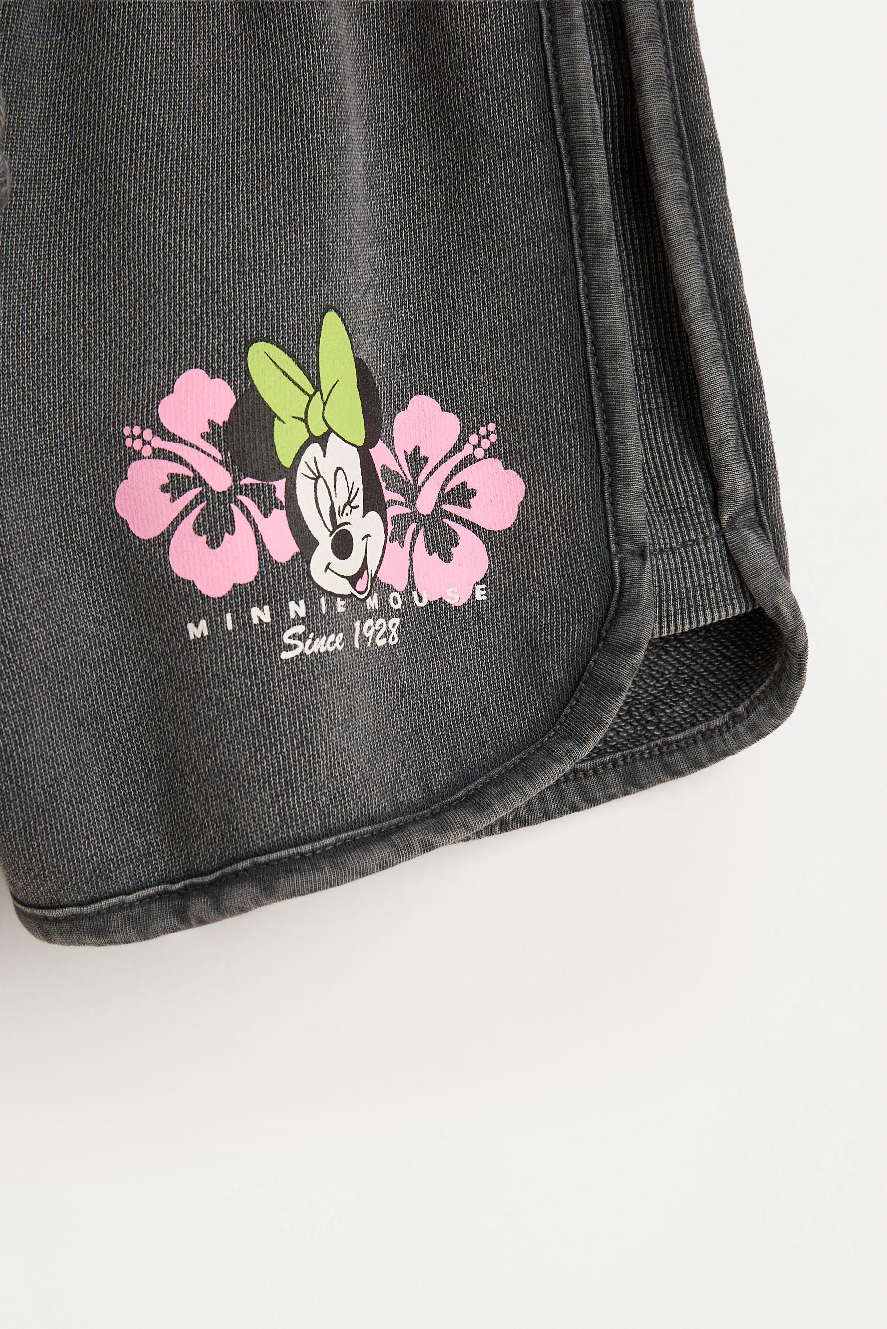 Faded-effect Minnie Mouse ©Disney shorts — ANTHRACITE GREY