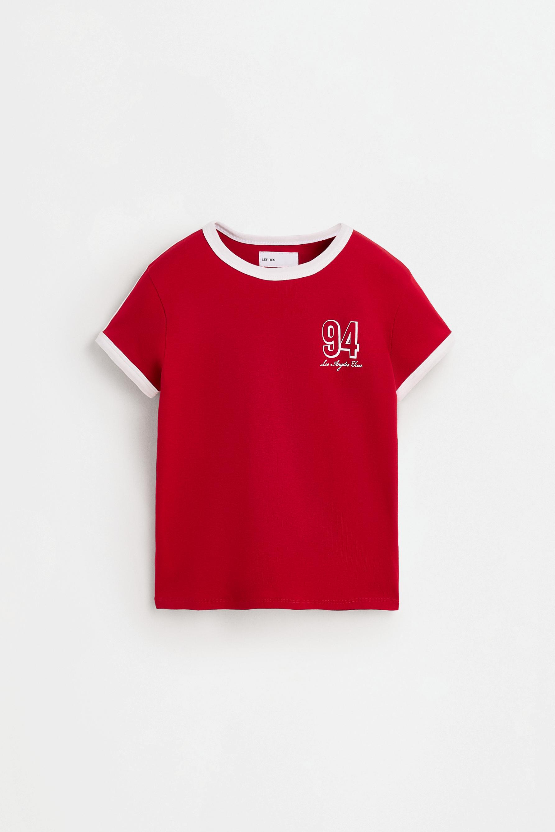 Printed T-shirt — RED