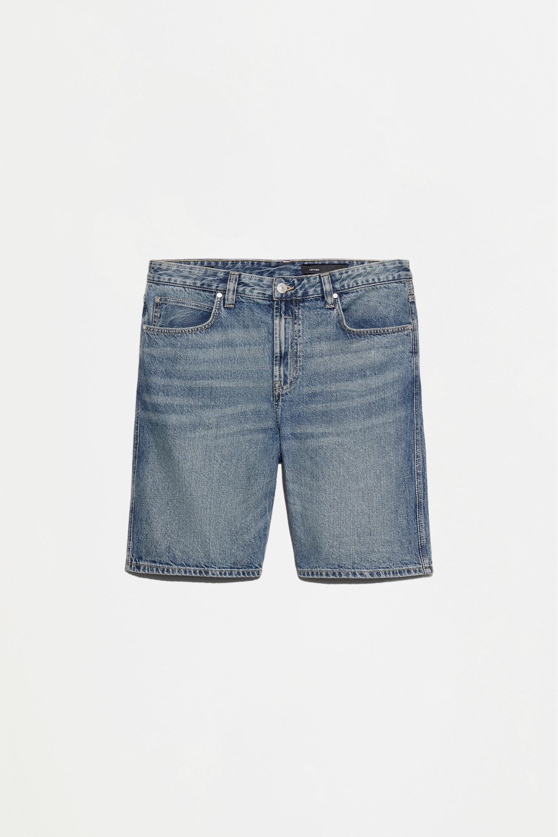 Straight denim Bermuda shorts — ROYAL BLUE