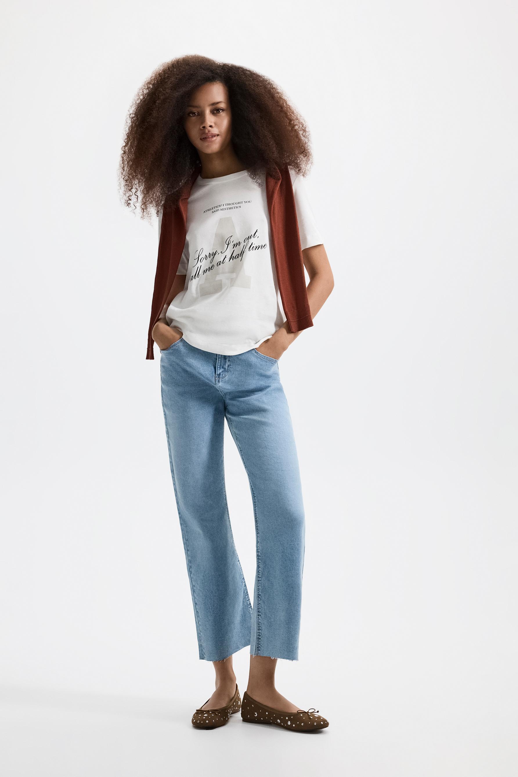 Printed T-shirt — WHITE/GREY