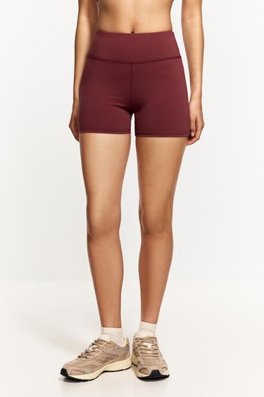 Basic sports hot pants — DARK PINK 2