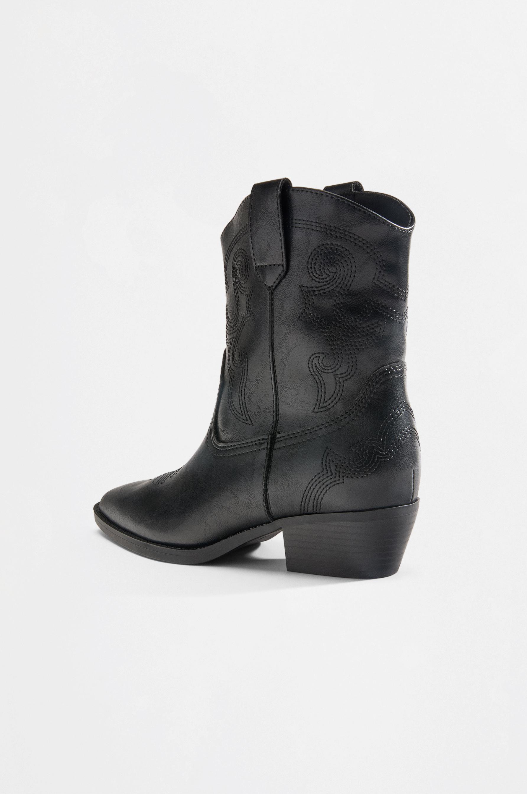 -style ankle boots — BLACK