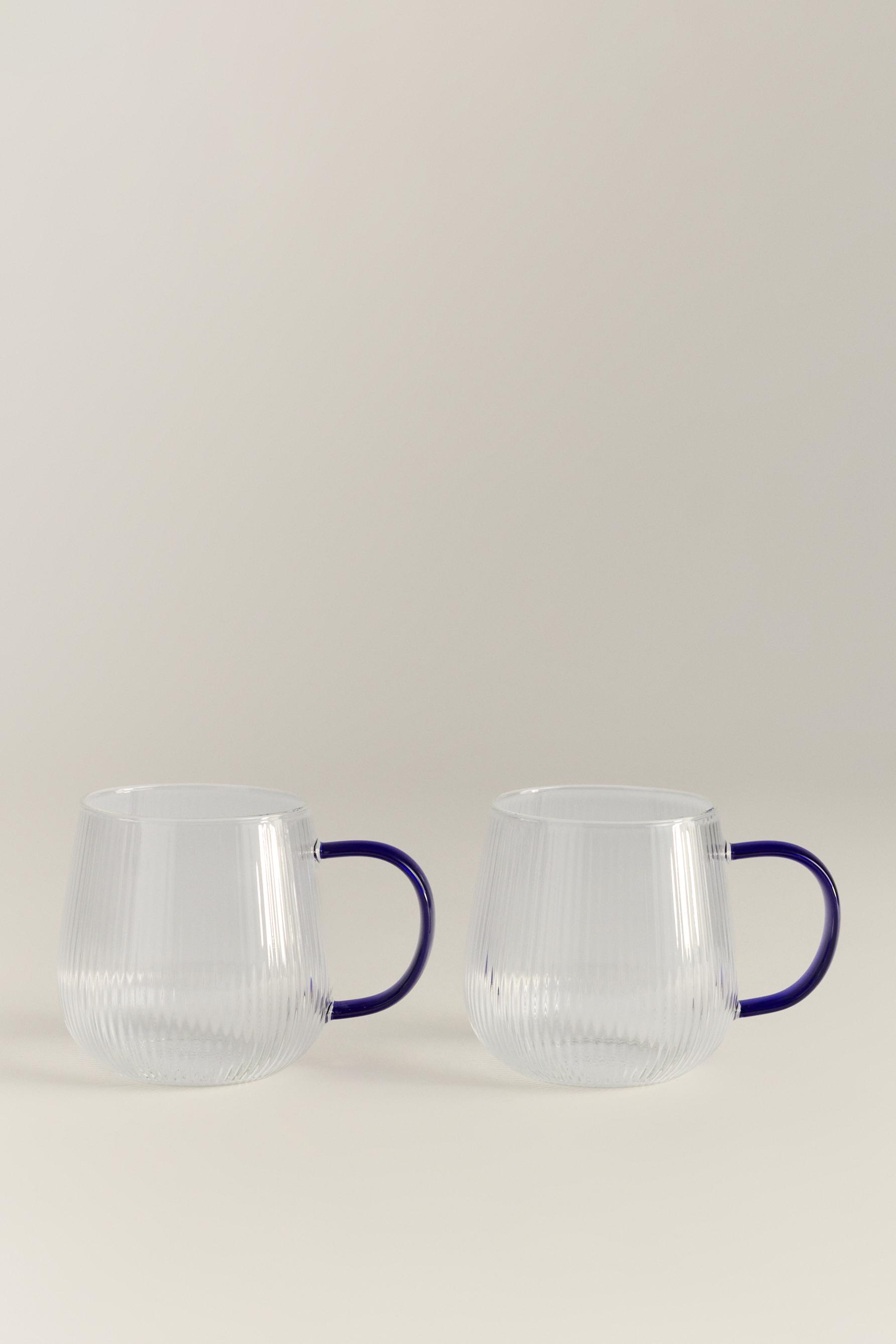 Pack 2 tazas borosilicato asa colores