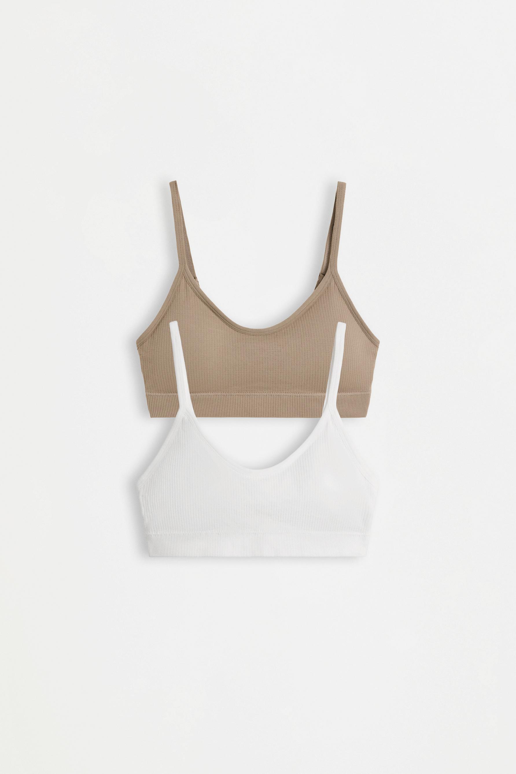 Seamless bra top (2-pack) — ECRU