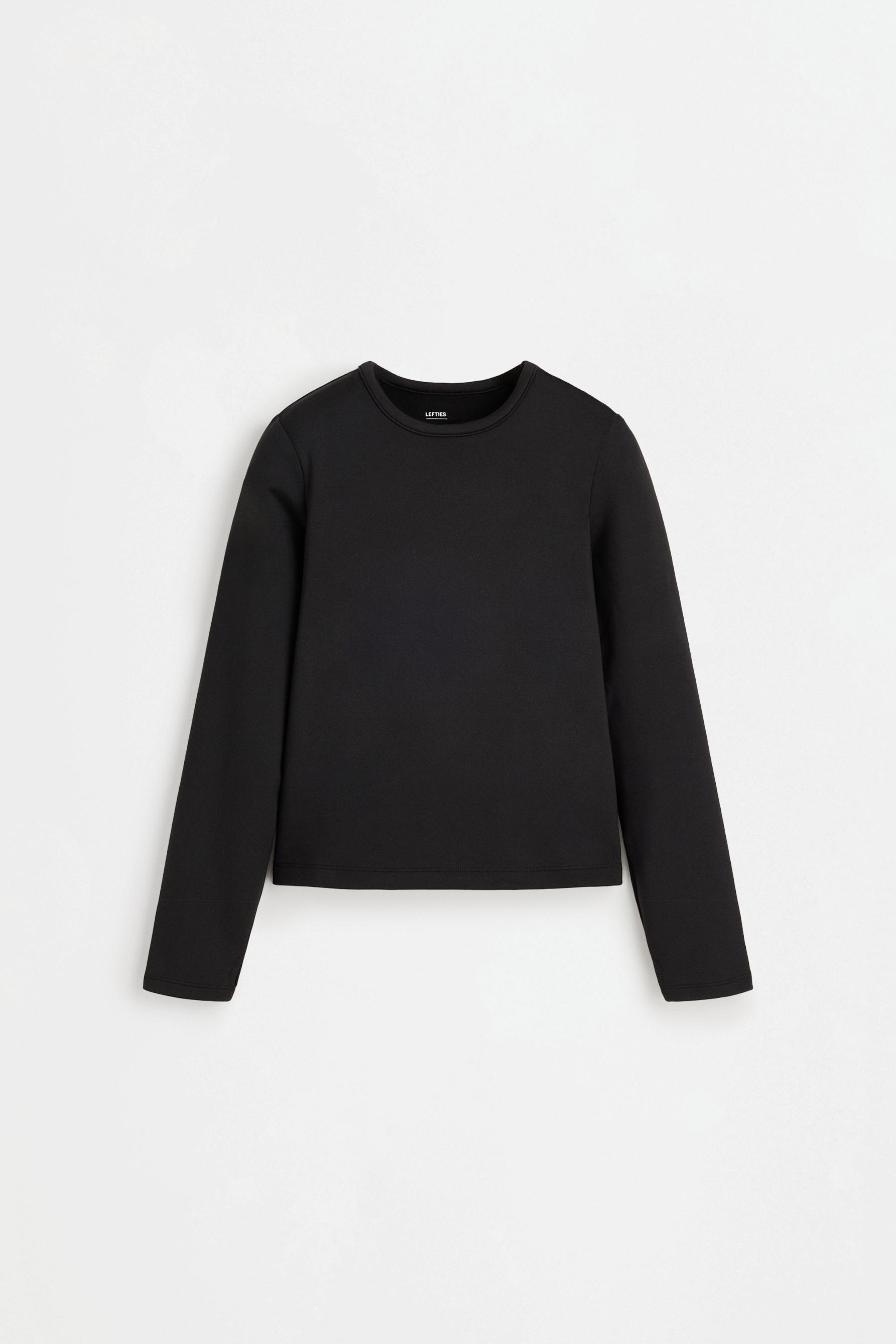 Medium weight thermal comfort T-shirt — BLACK