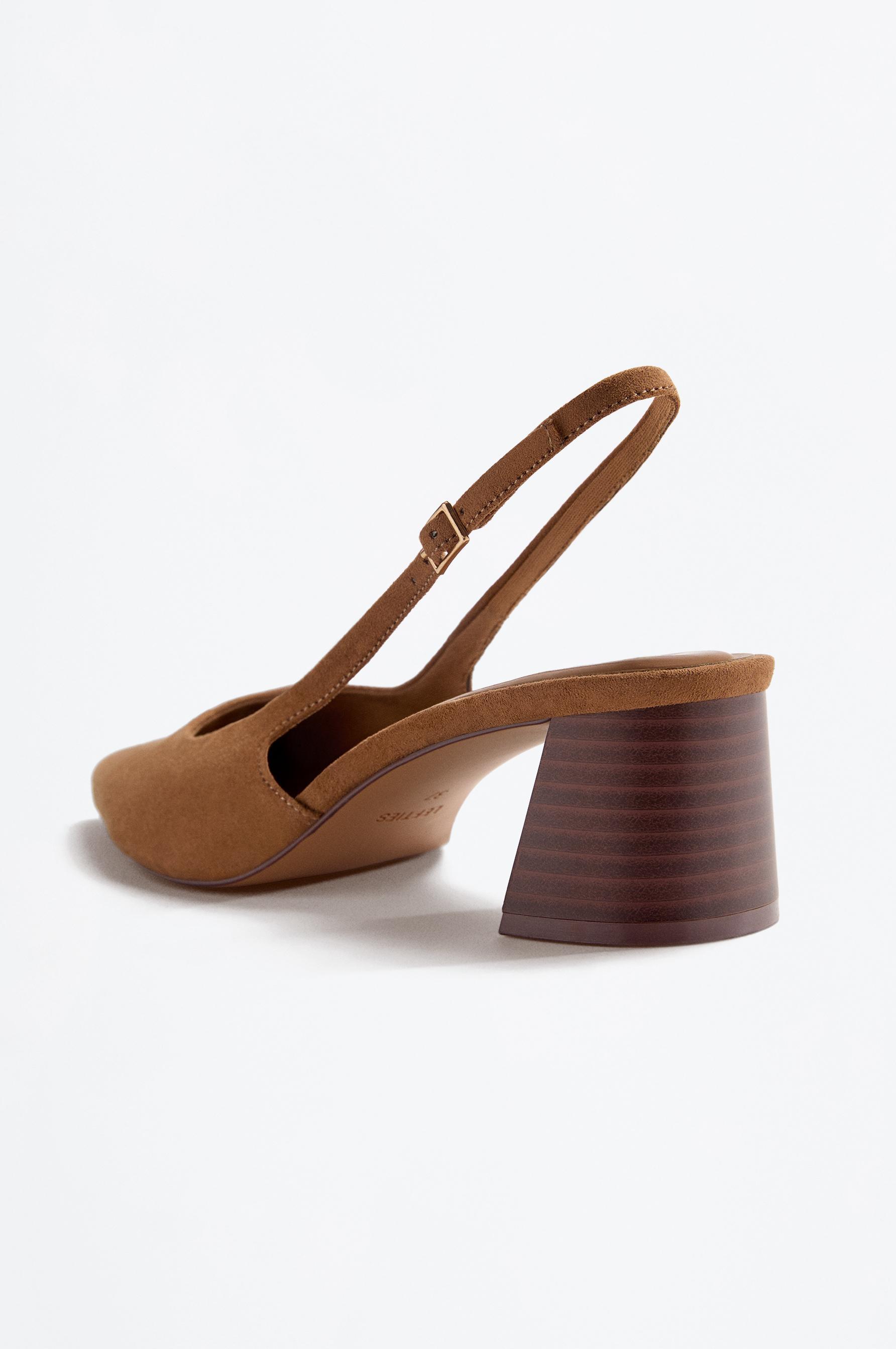 Lefties Deri Lefties Arkasi açık topuklu ayakkabı