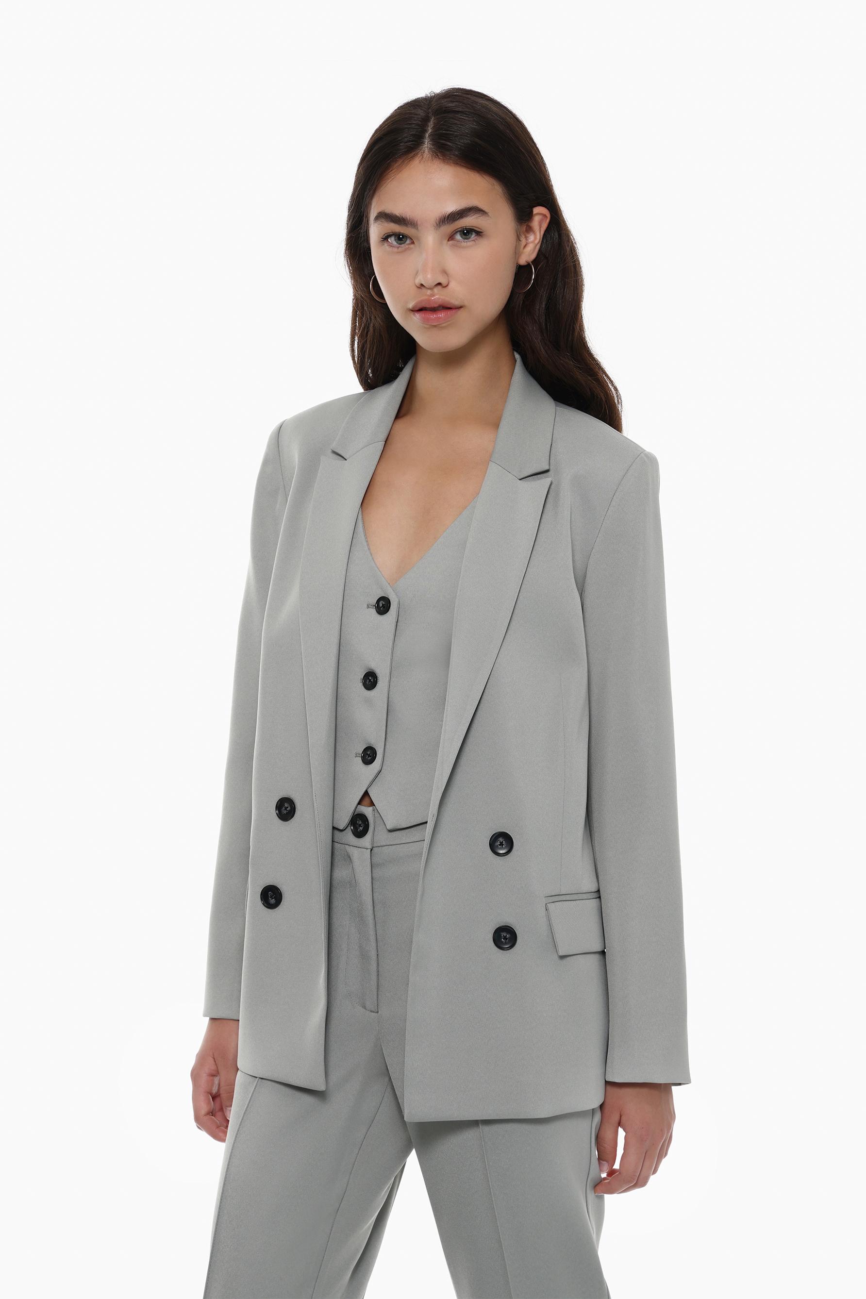 Sweatshirt blazer womens on sale