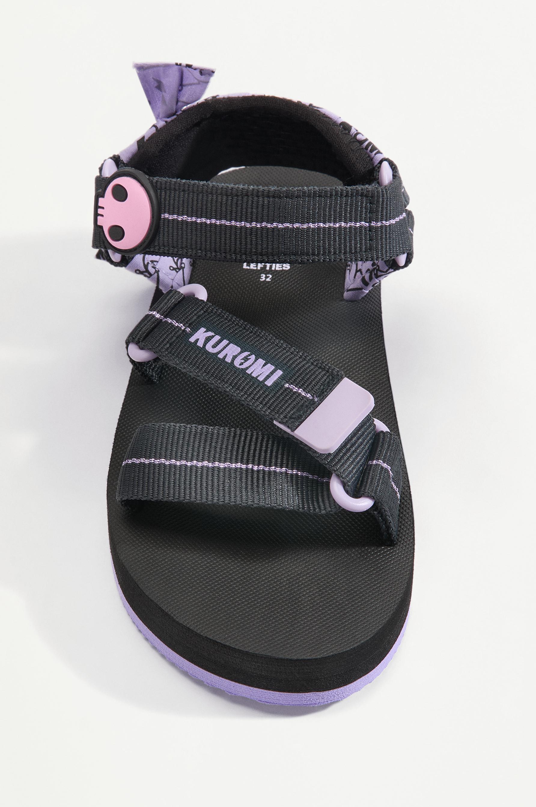 KUROMI ©SANRIO CASUAL SANDALS — BLACK