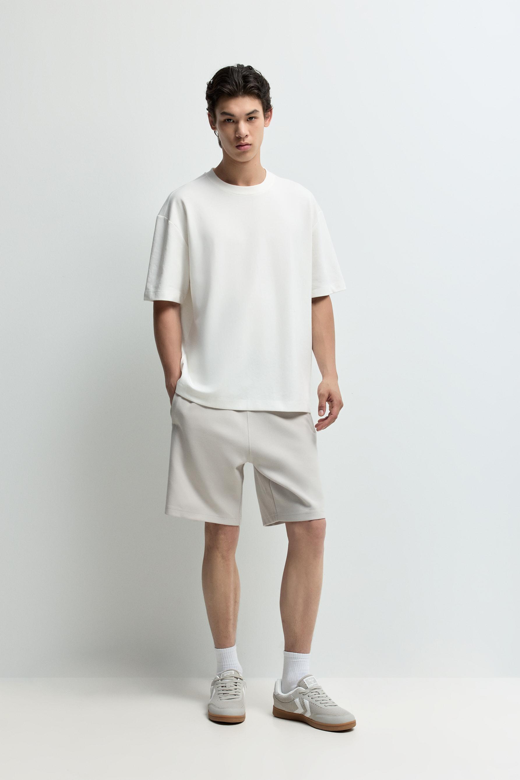 Interlock Bermuda shorts — PALE GREY
