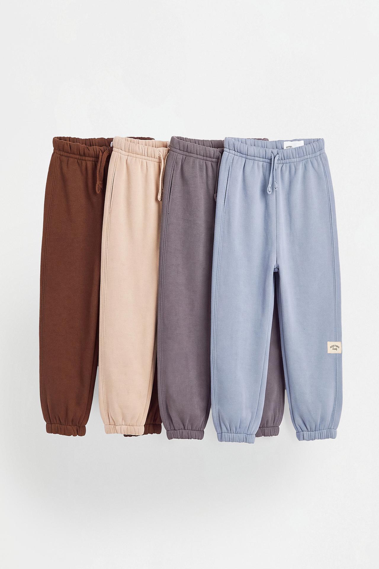 4-pack of plain plush joggers — INDIGO