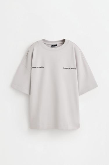 Printed interlock T-shirt — PEARL GREY 6