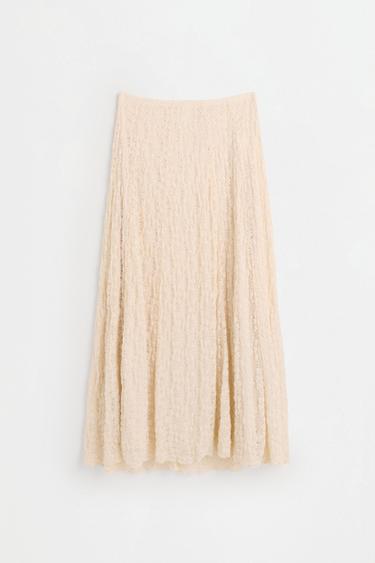 Lace midi skirt — ECRU 7