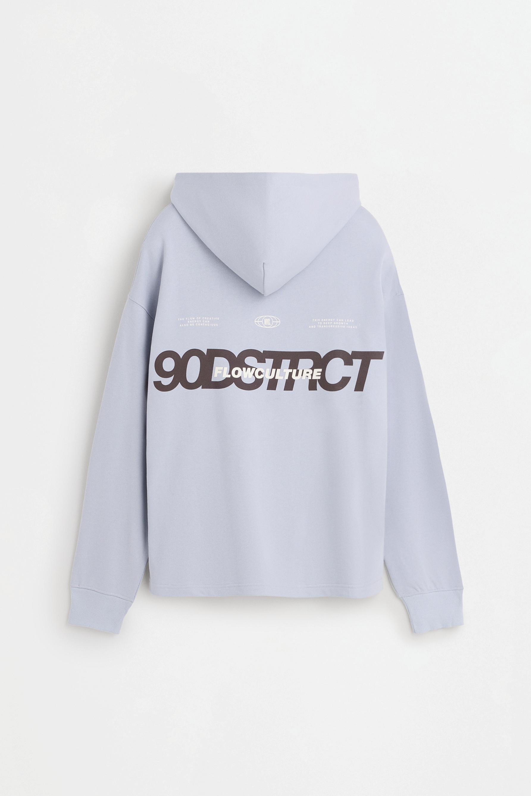 Printed hoodie — PALE BLUE