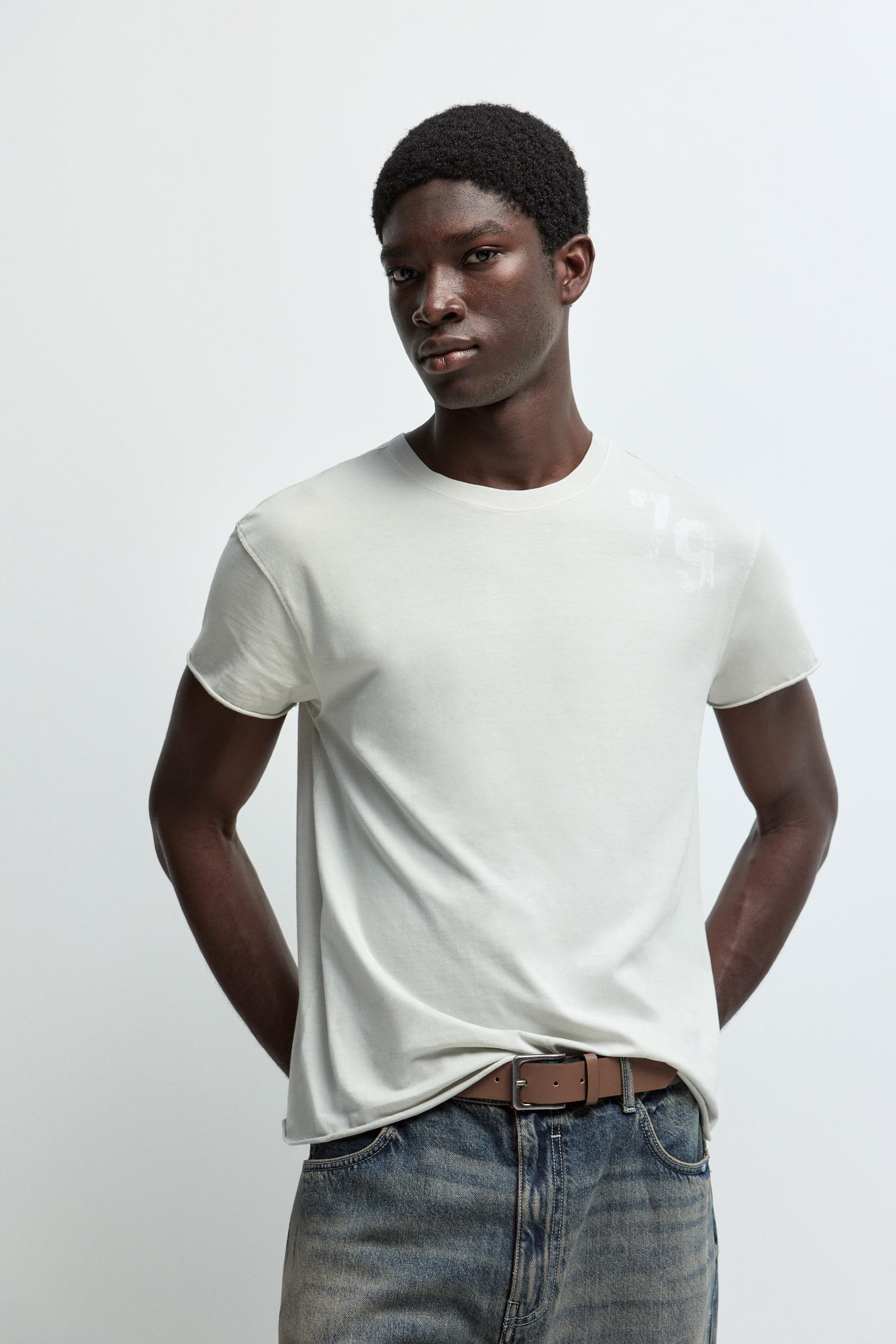 Faded effect printed T-shirt — ASH