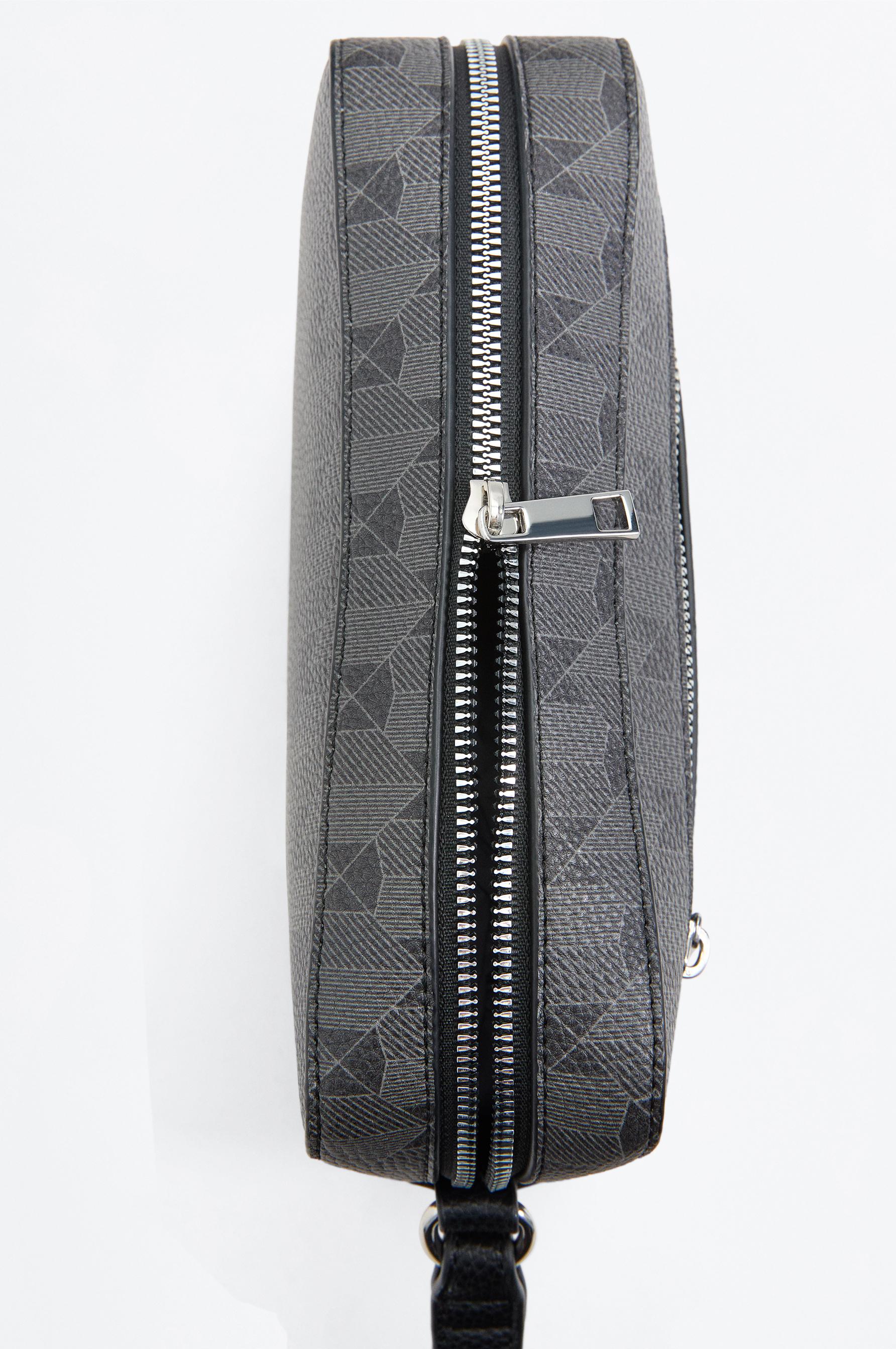 Printed toiletry bag — BLACK