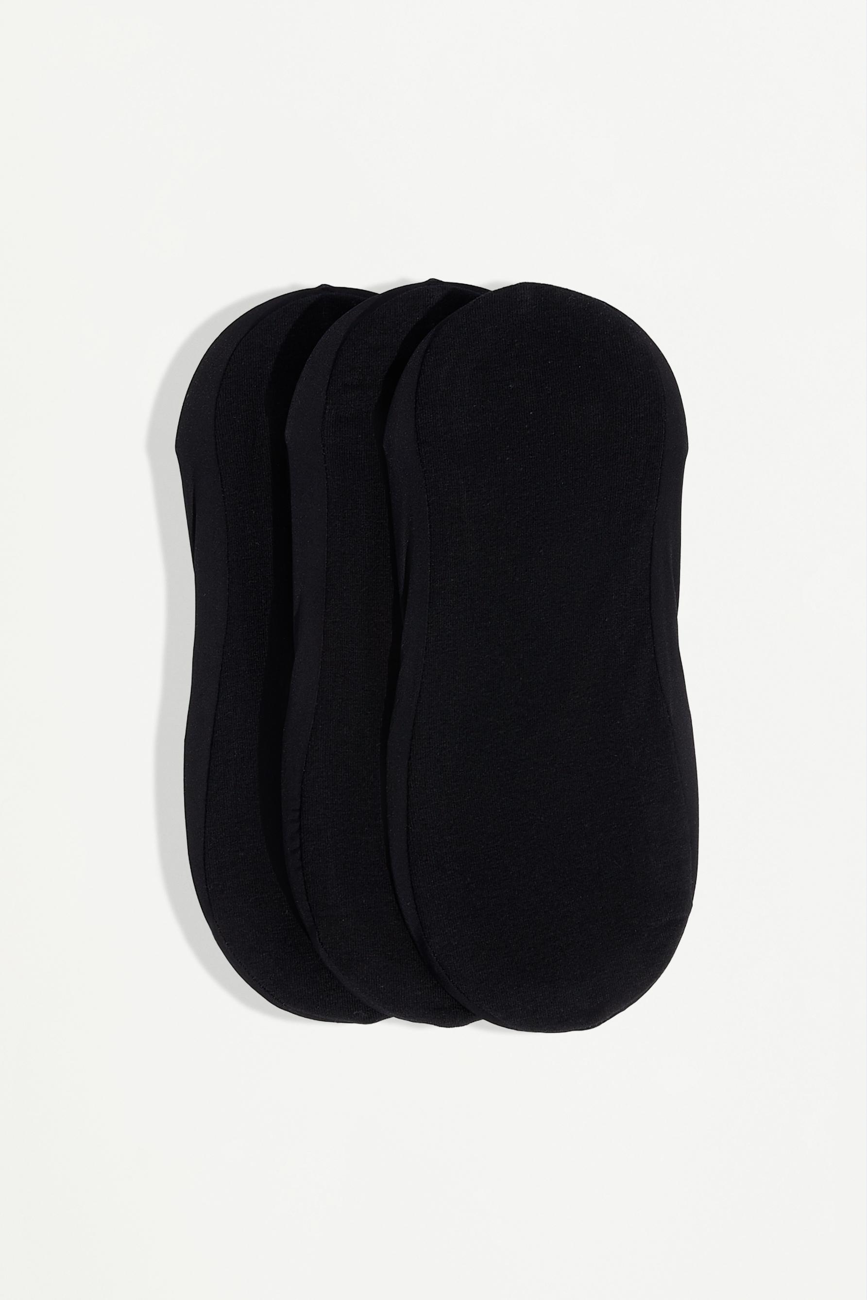 No-show socks (3-pack) — BLACK