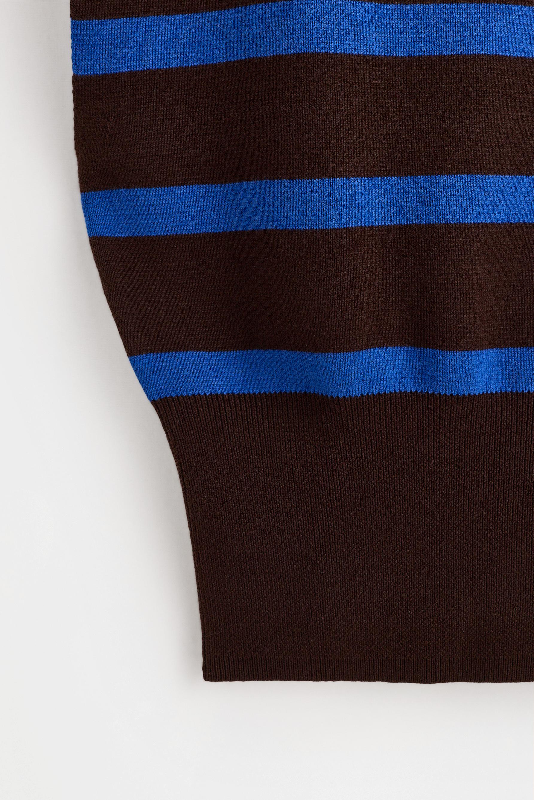 Voluminous top — BROWN/BLUE