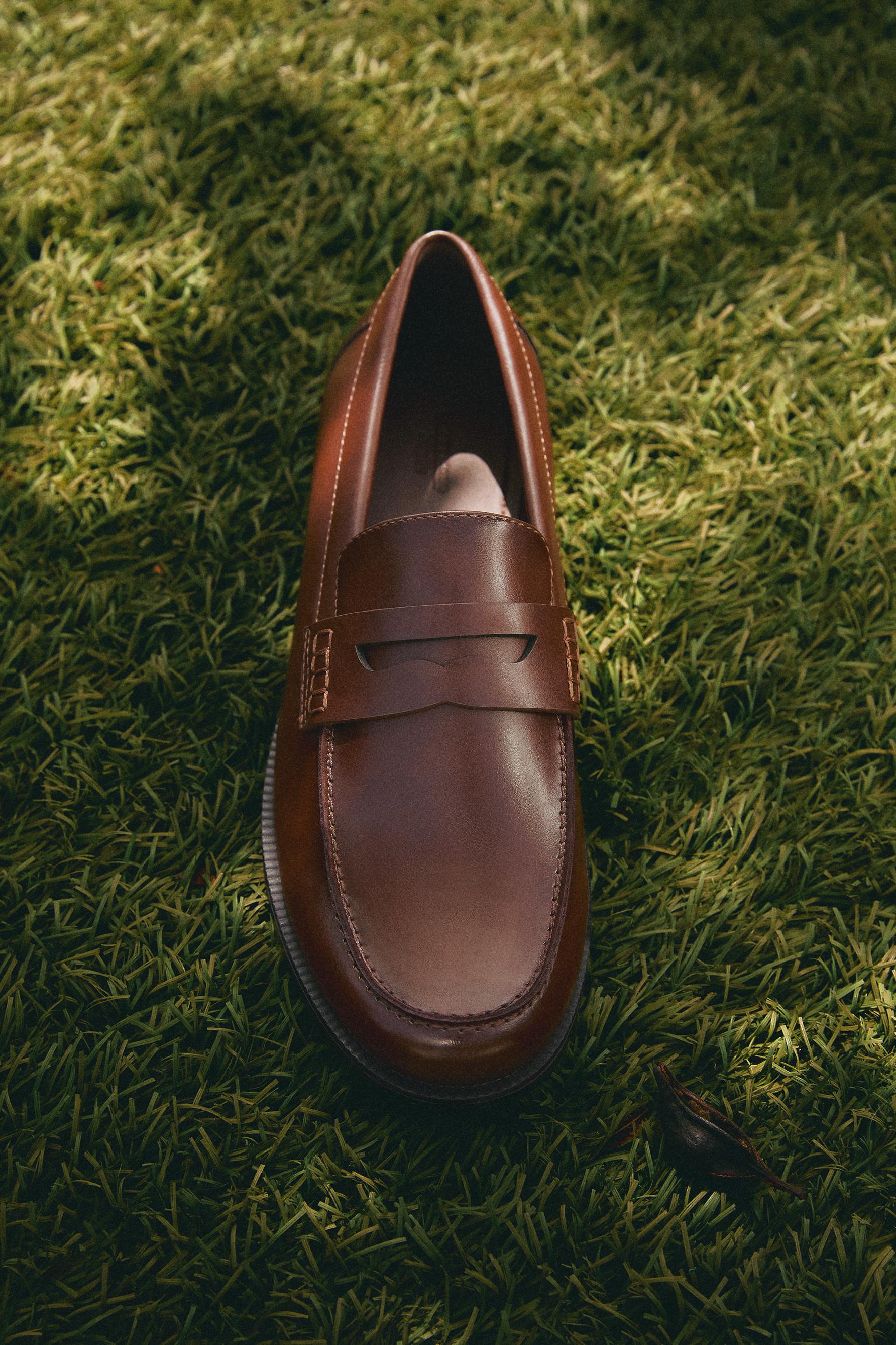 Tailored Penny Loafers — BROWN