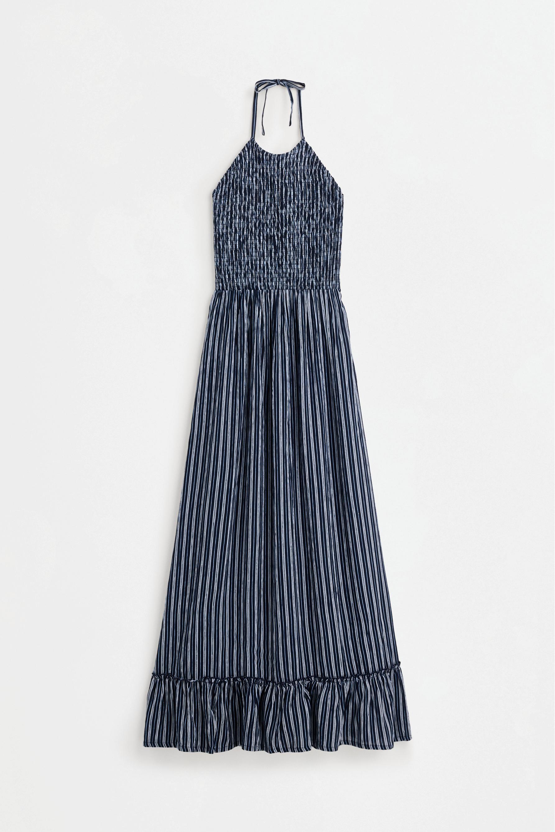 Halter midi dress — NAVY