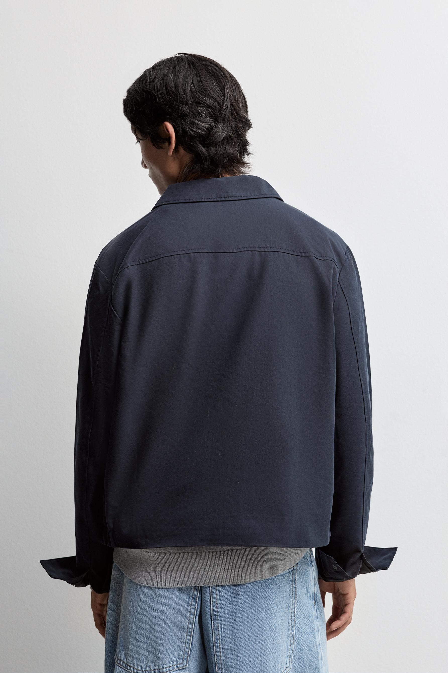 Shirt-collar jacket — NAVY
