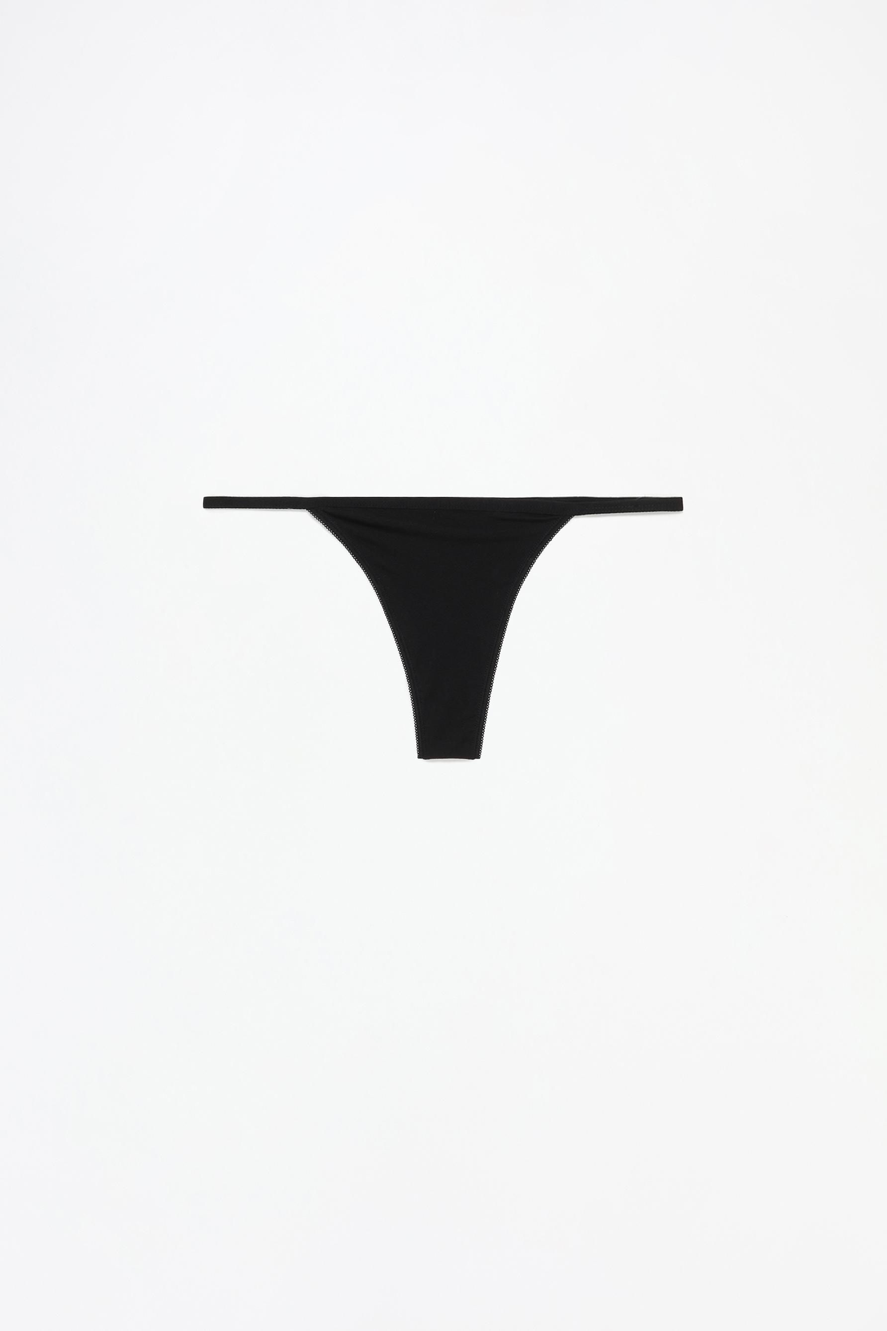 5-pack of thongs — BLACK