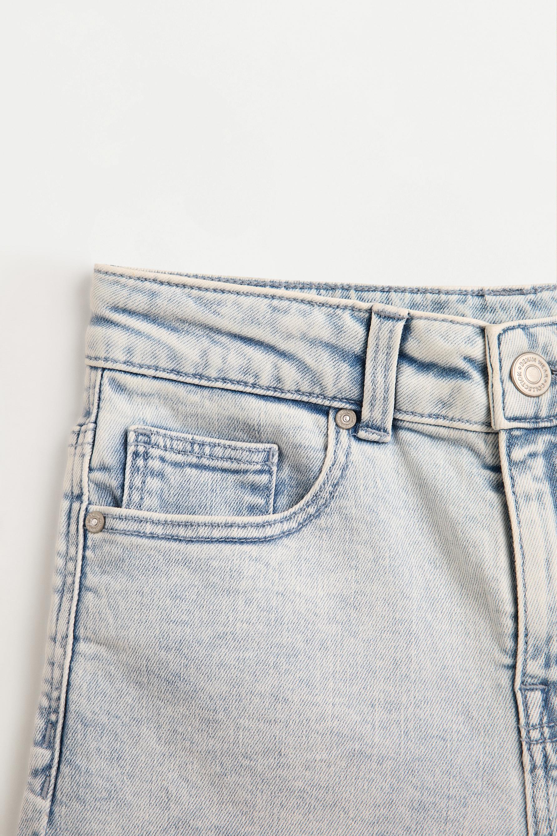 Slim comfort denim Bermuda shorts — BLUE
