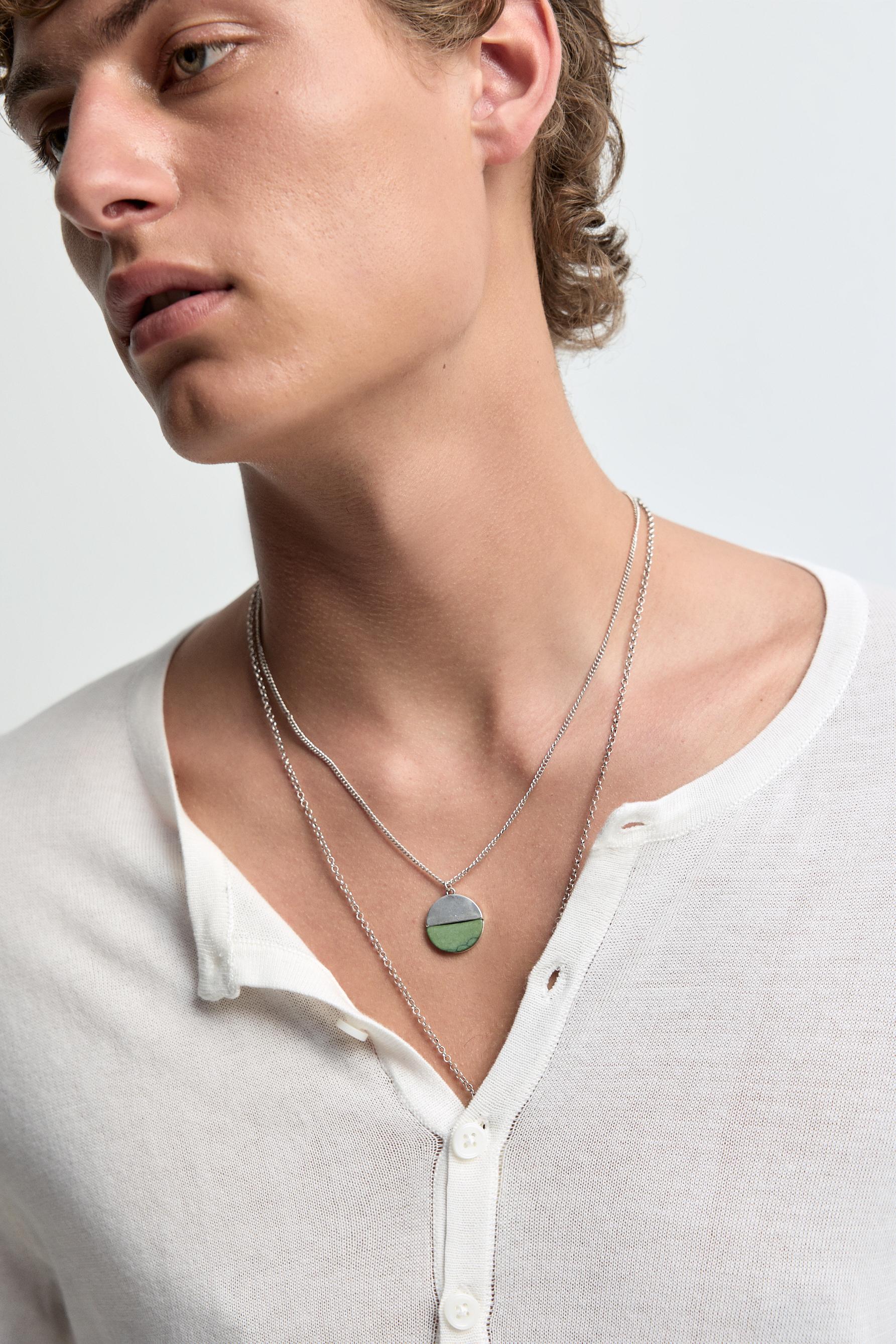 Double pendant necklace — SILVER