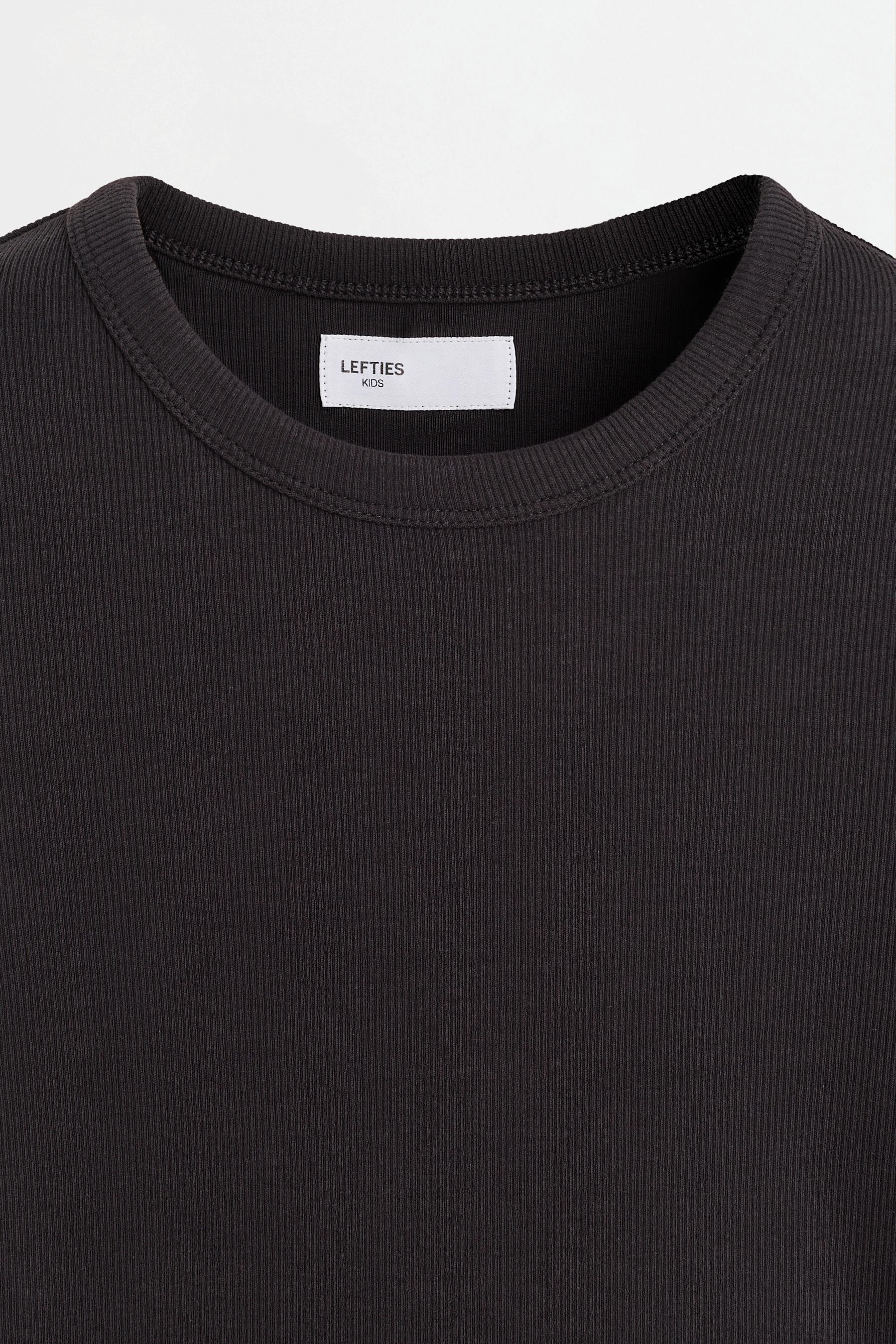 Ribbed T-shirt — ANTHRACITE GREY