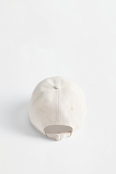 Embroidered cap — PALE ECRU 4