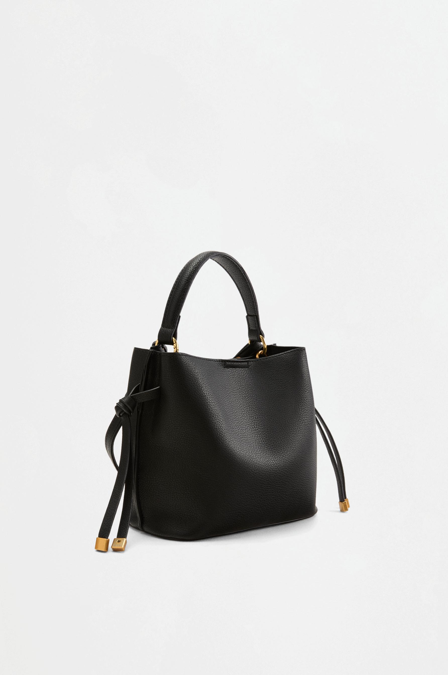 Bucket crossbody bag — BLACK
